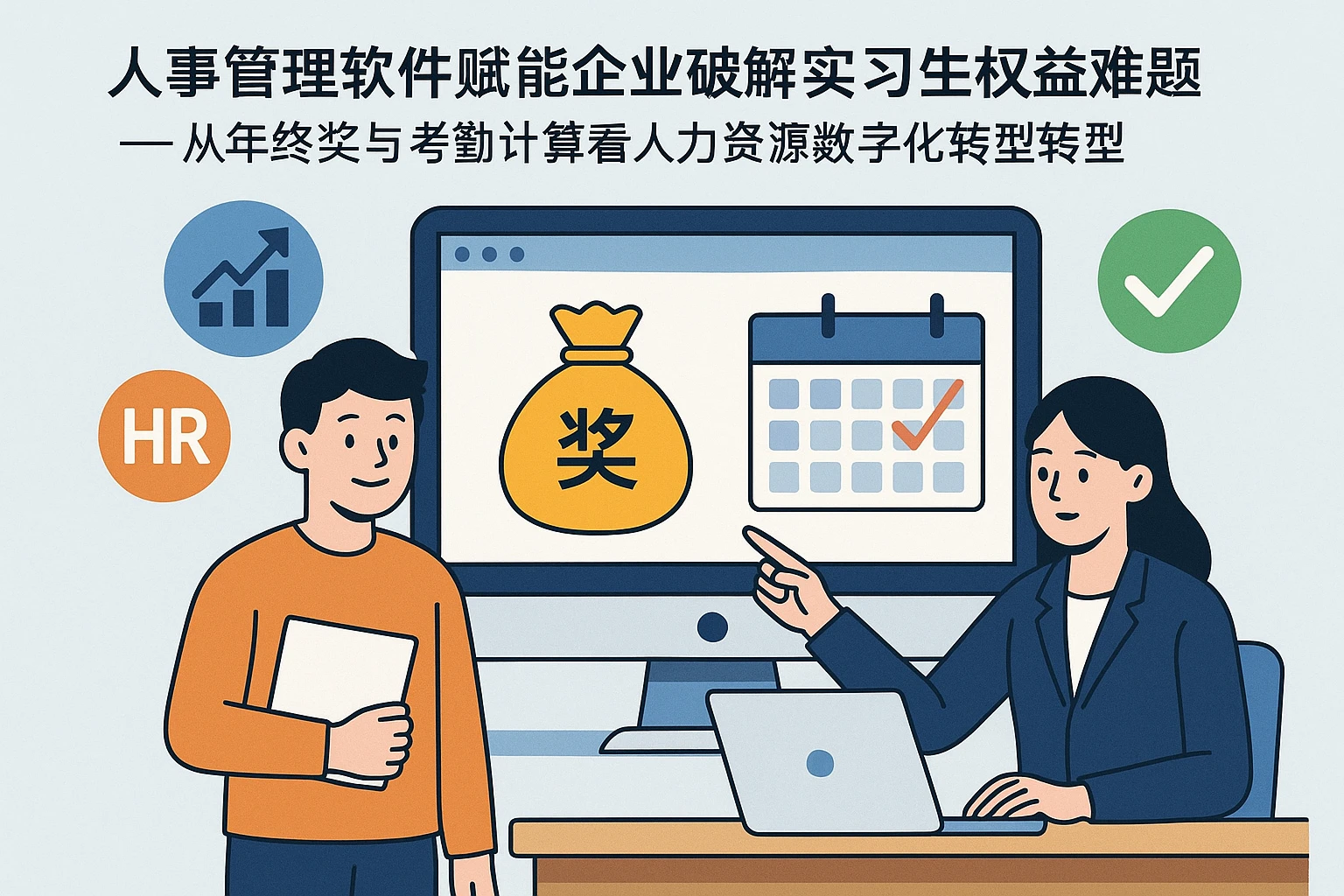 人事管理软件赋能企业破解实习生权益难题——从年终奖与考勤计算看人力资源数字化转型