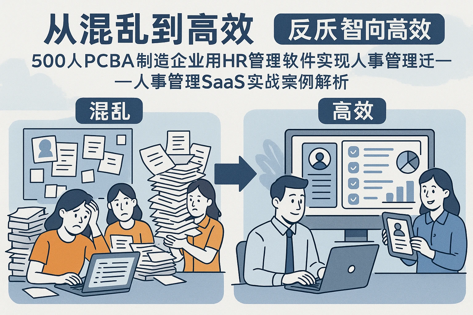 从混乱到高效：500人PCBA制造企业用HR管理软件实现人事管理跃迁——人事管理SaaS实战案例解析