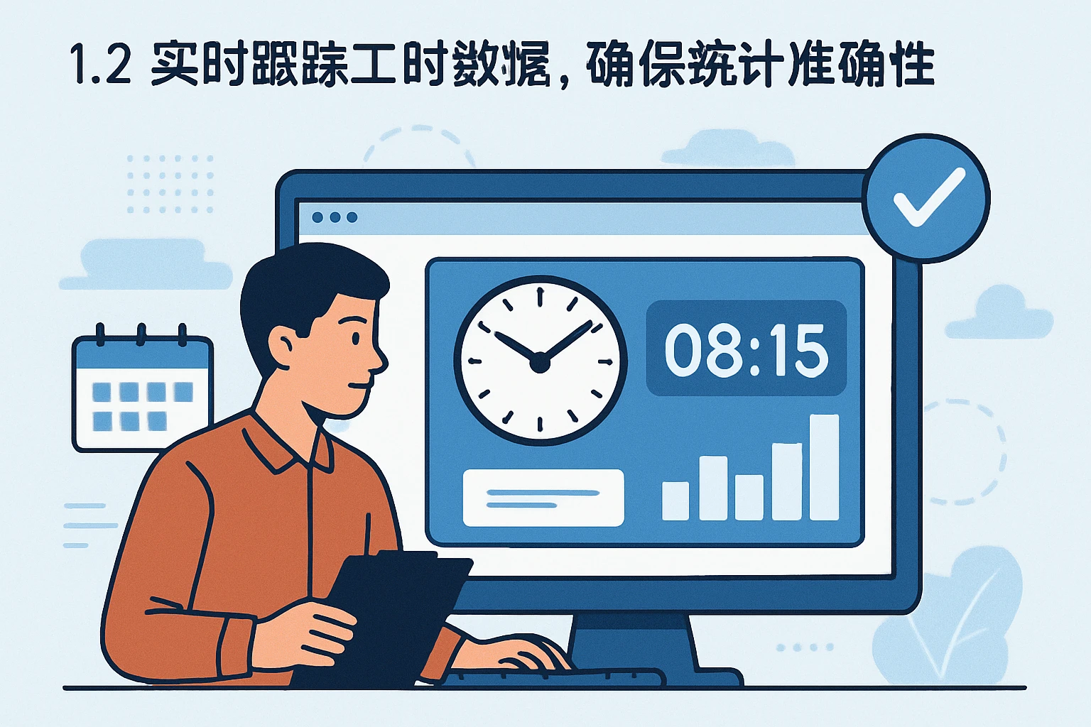 1.2 实时跟踪工时数据，确保统计准确性