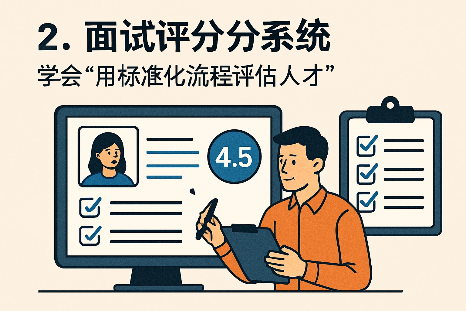 2. 面试评分系统：学会“用标准化流程评估人才”