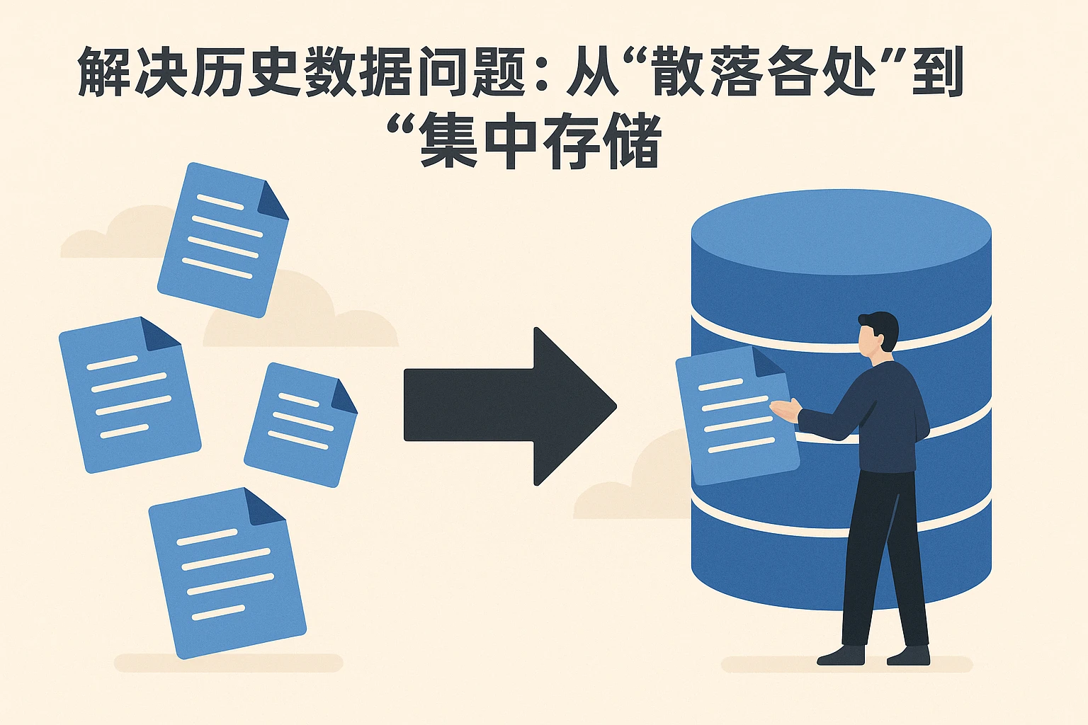 2. 解决历史数据问题：从“散落各处”到“集中存储”