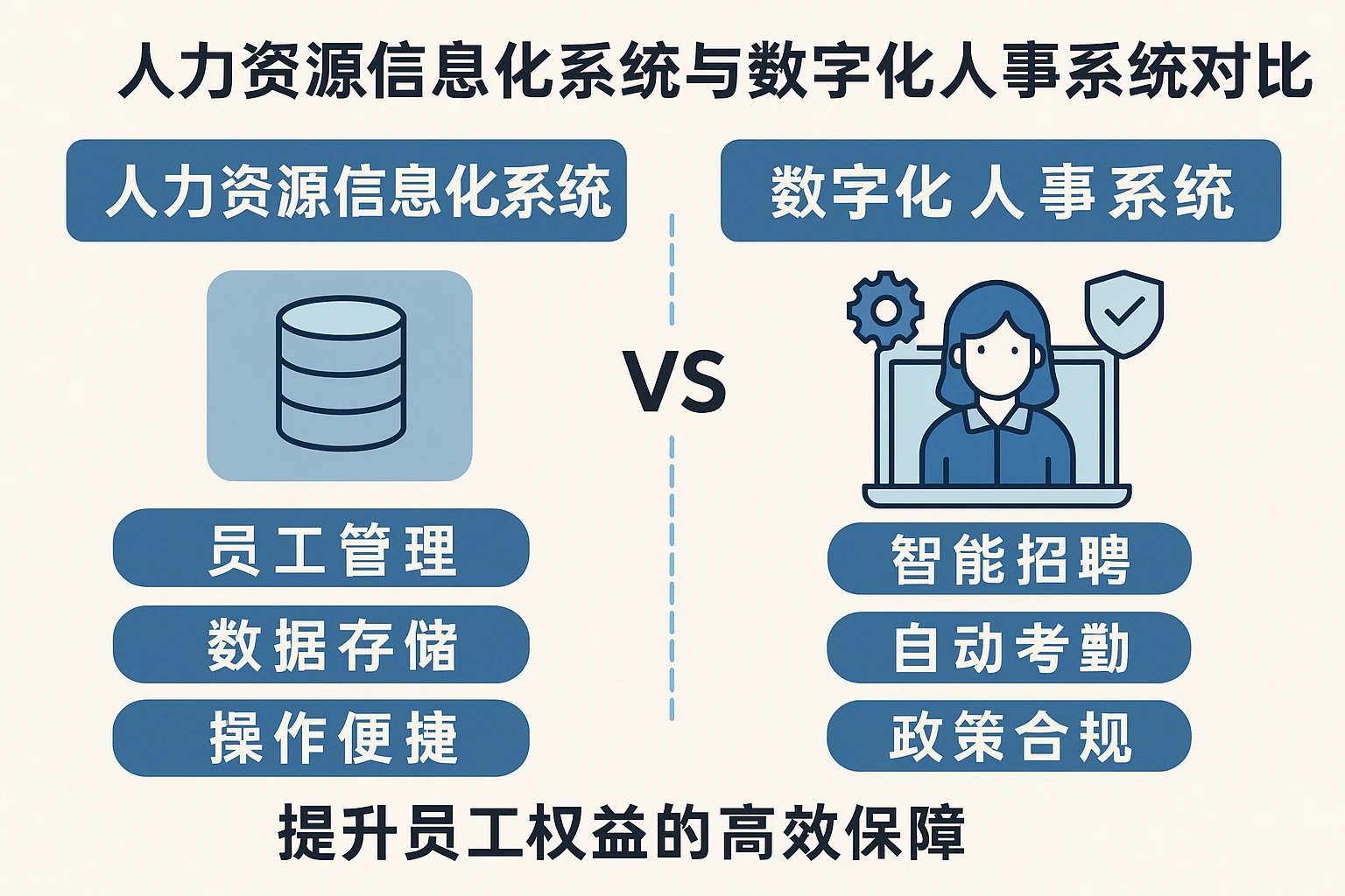 人力资源信息化系统与数字化人事系统对比：提升员工权益的高效保障