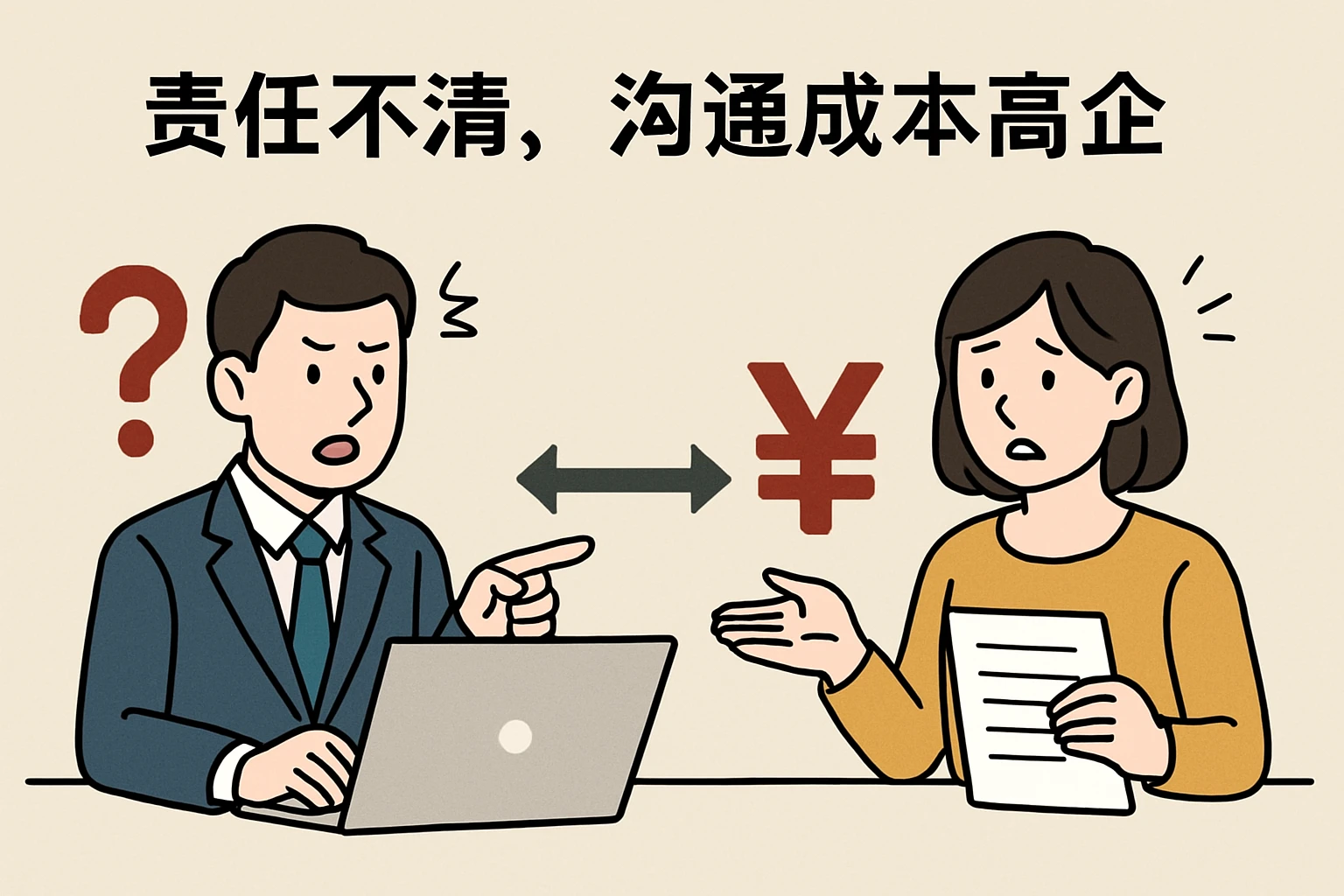 2. 责任不清，沟通成本高企