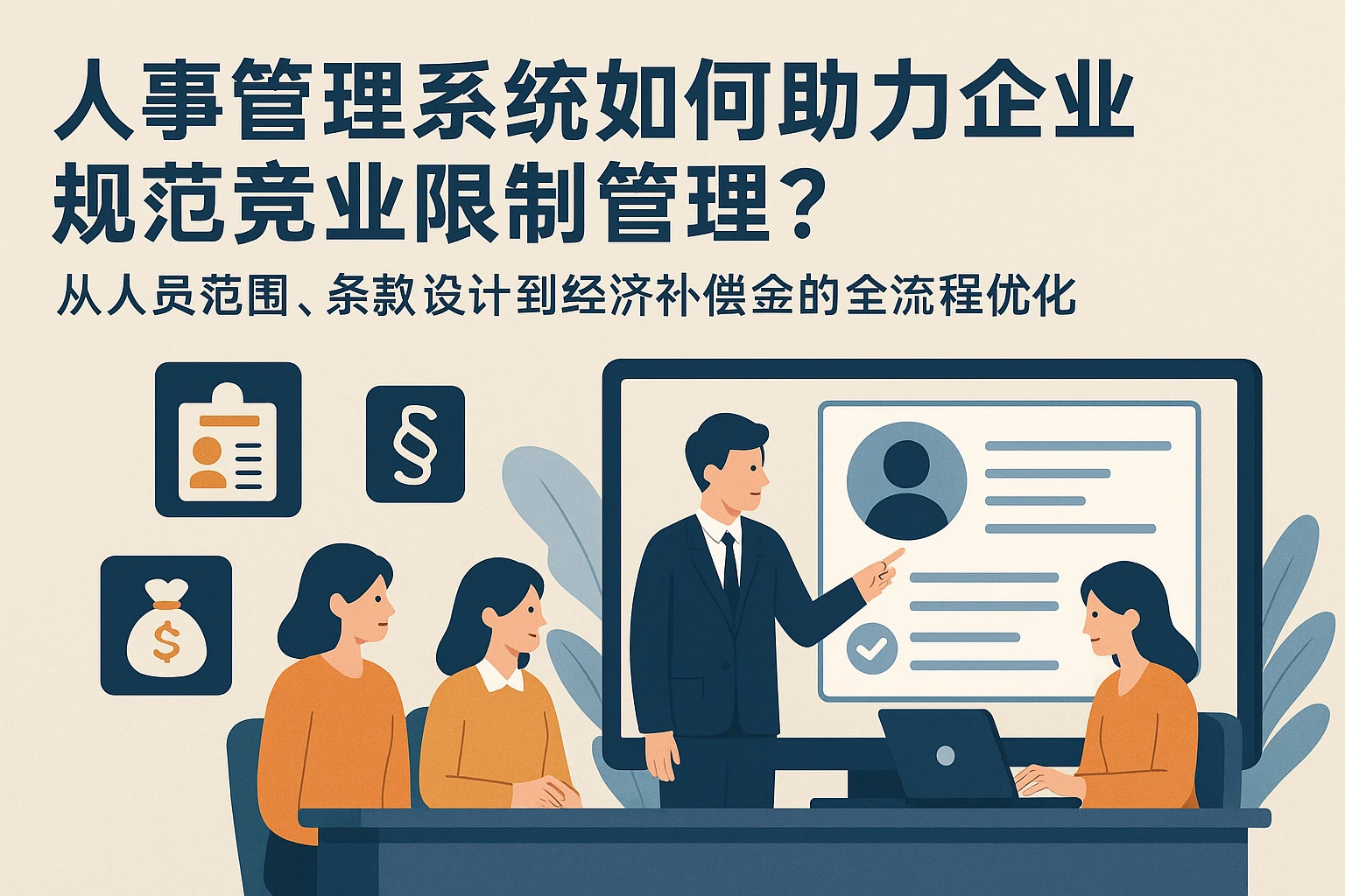人事管理系统如何助力企业规范竞业限制管理？——从人员范围、条款设计到经济补偿金的全流程优化