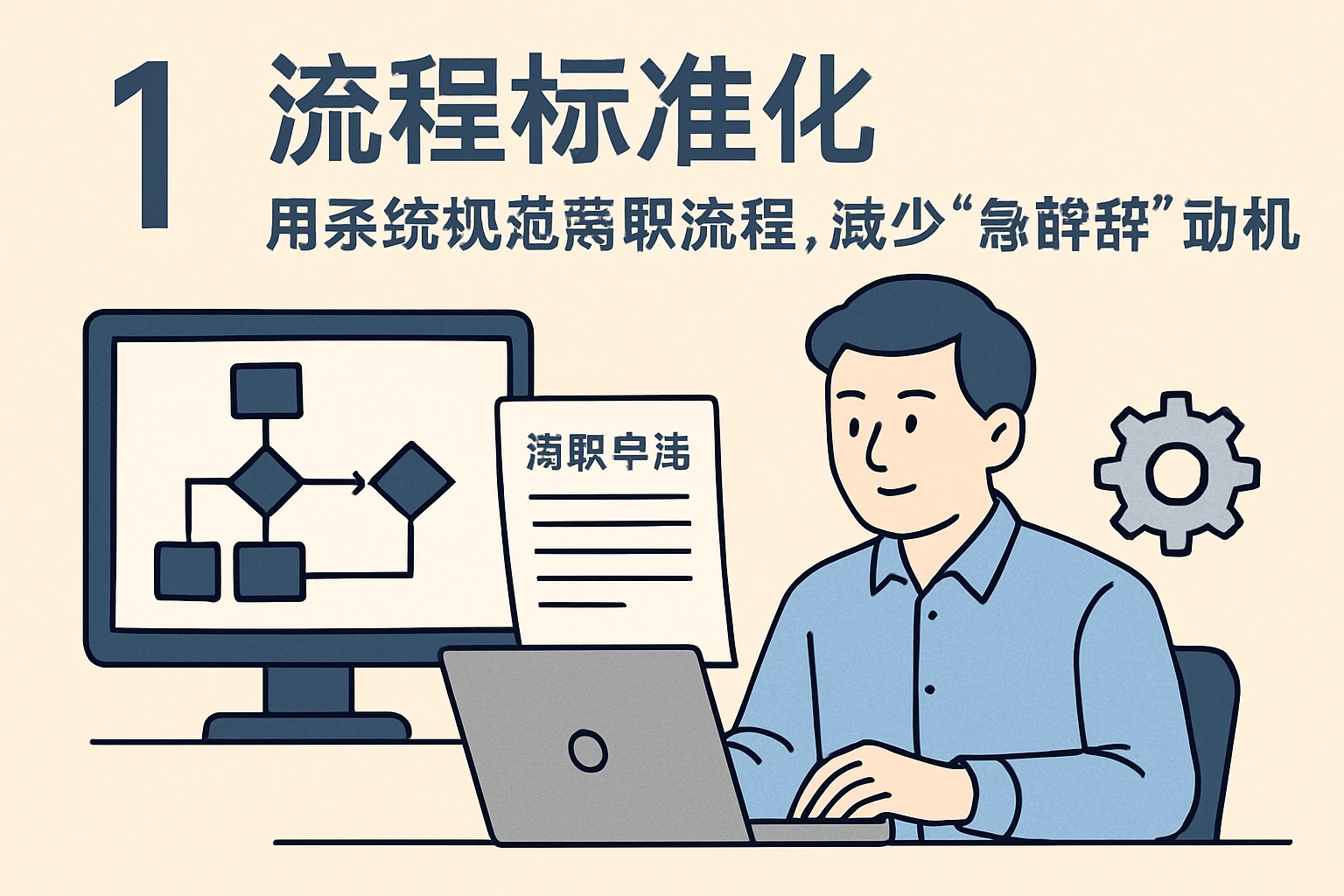 1. 流程标准化:用系统规范离职流程,减少“急辞”动机