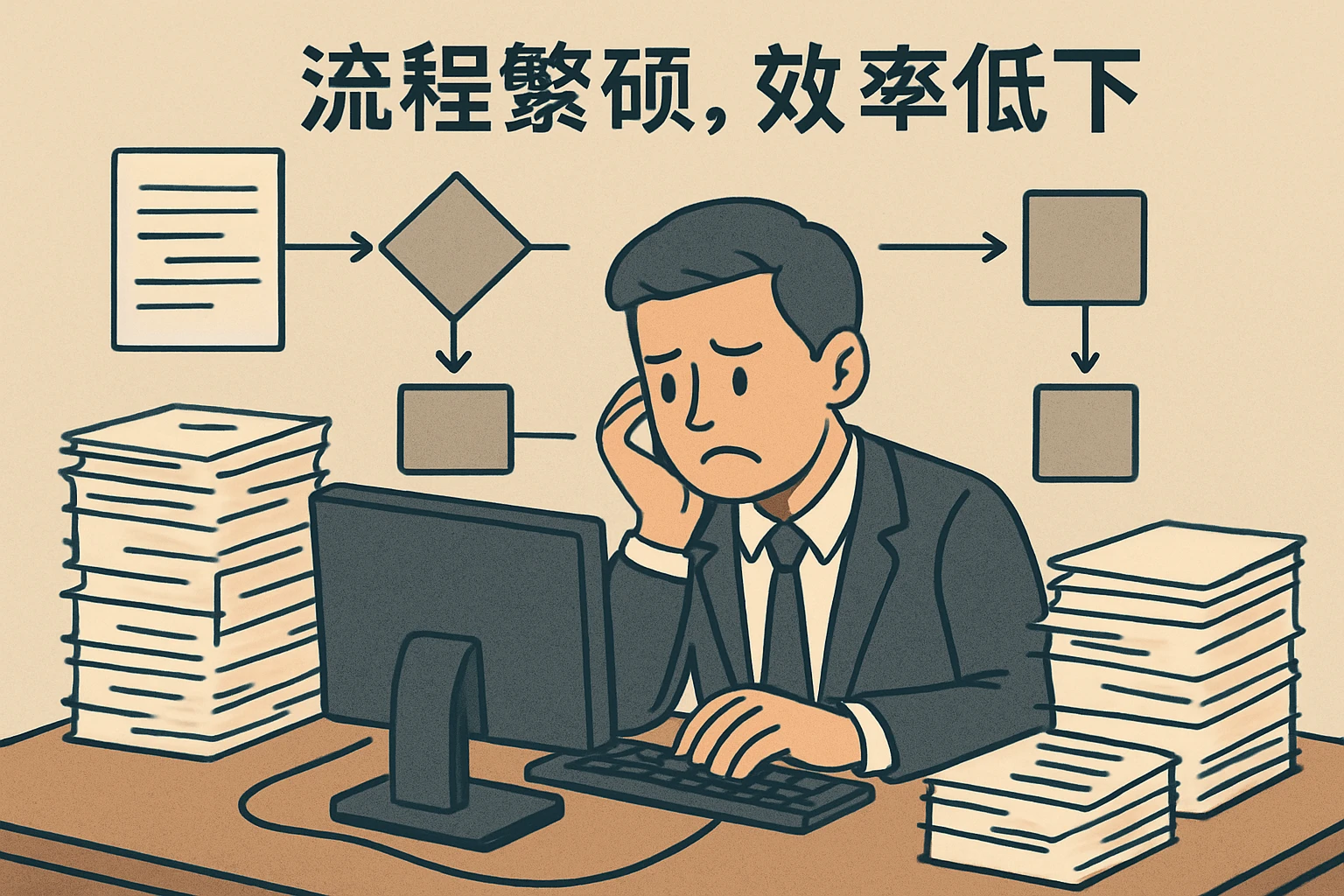 2. 流程繁琐，效率低下