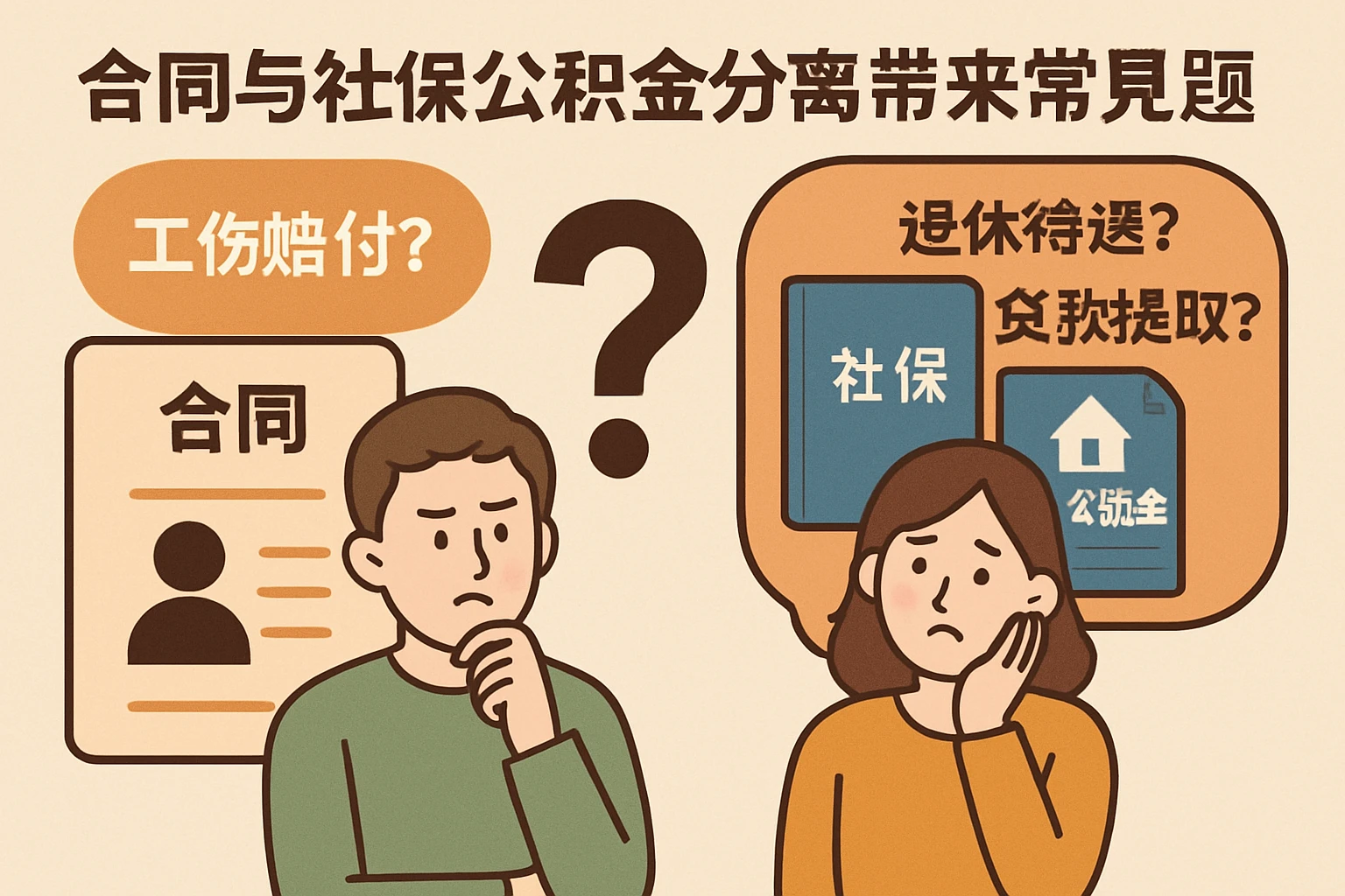 合同与社保公积金分离带来的常见难题