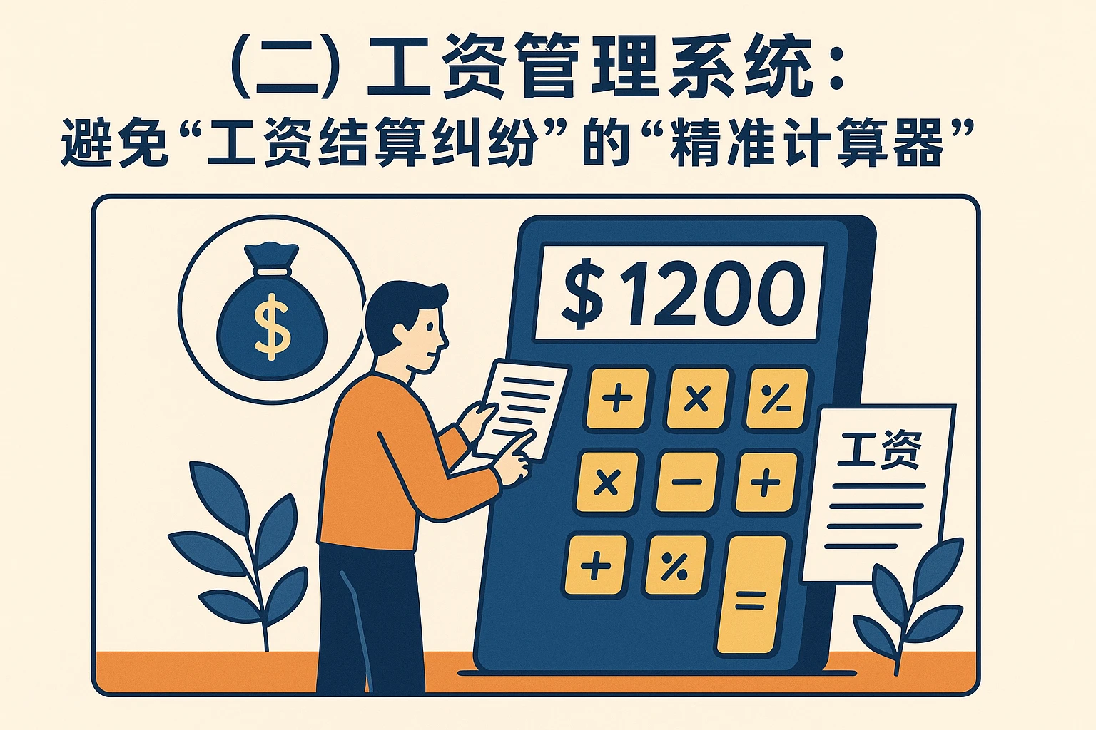 (二)工资管理系统:避免“工资结算纠纷”的“精准计算器”