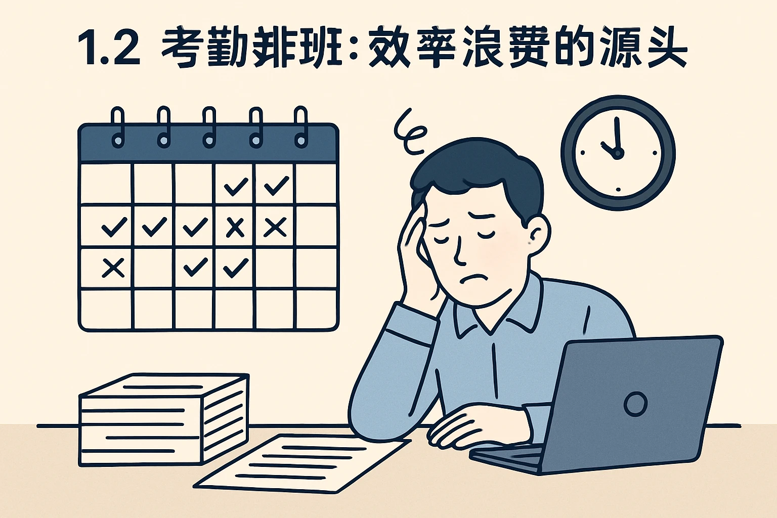 1.2 考勤排班：效率浪费的源头