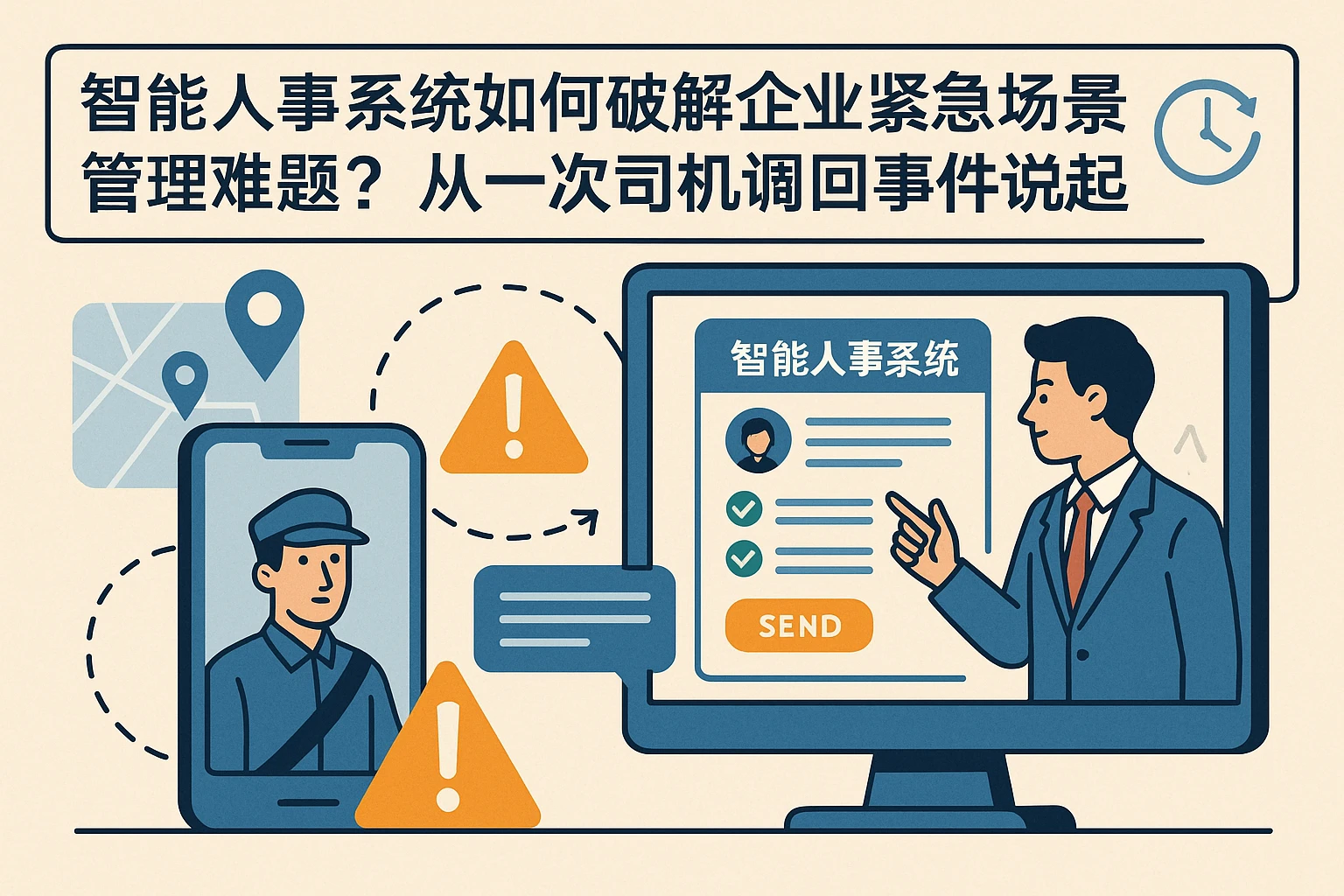 智能人事系统如何破解企业紧急场景管理难题？从一次司机调回事件说起