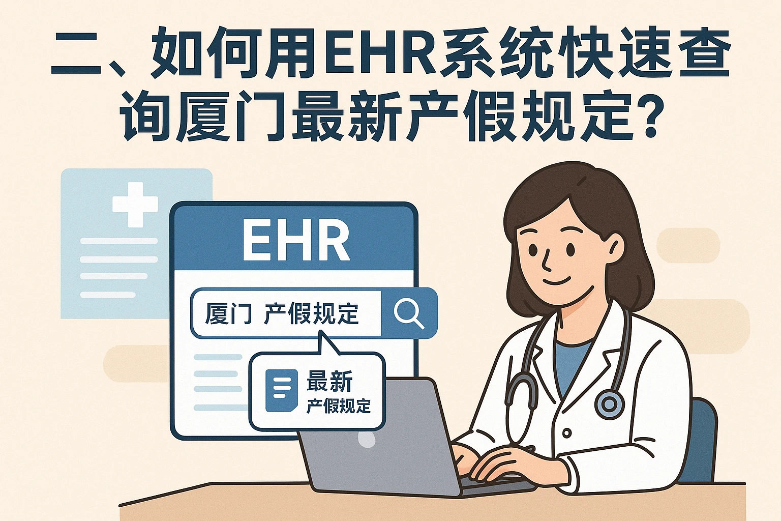 二、如何用EHR系统快速查询厦门最新产假规定？