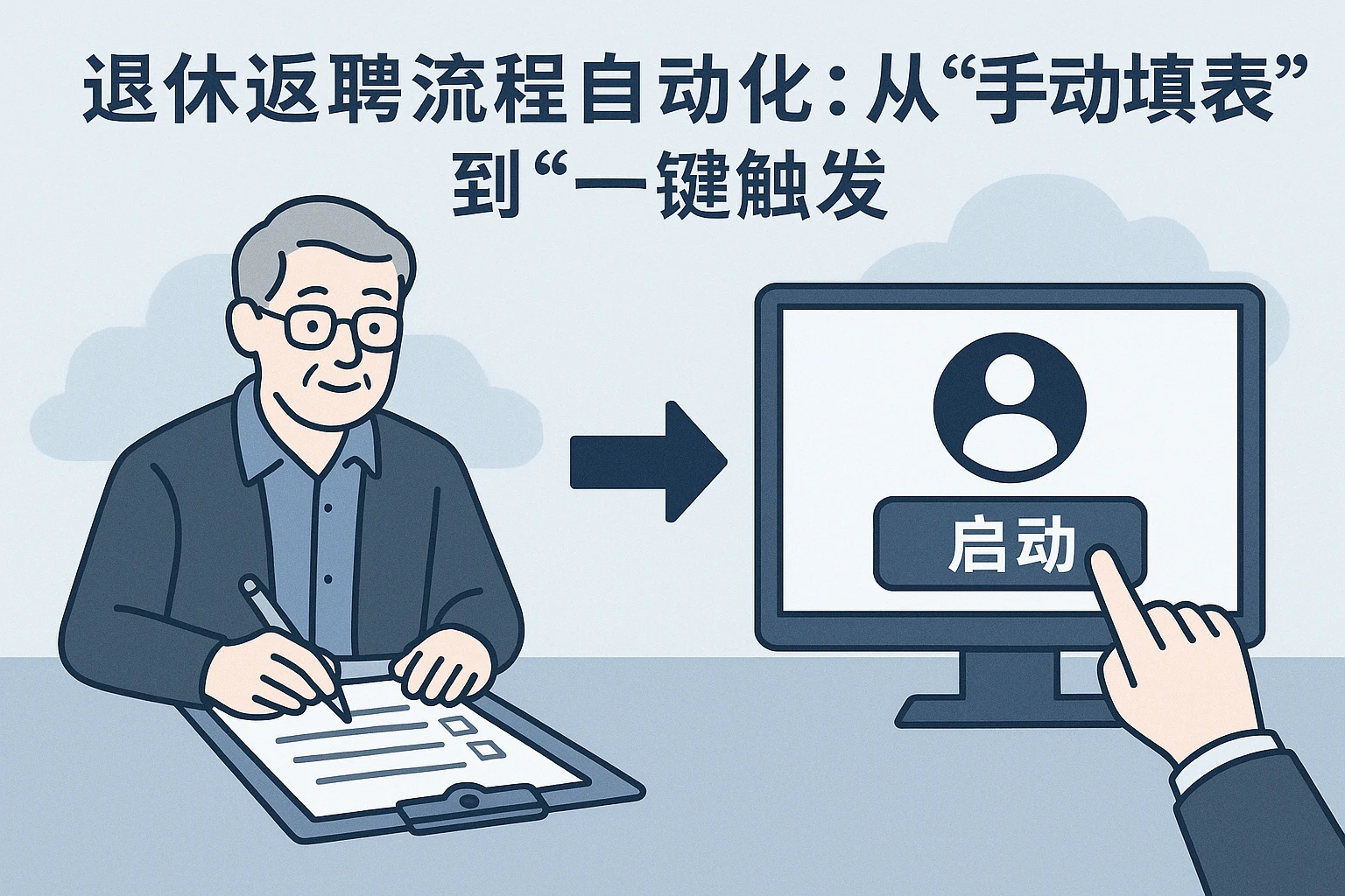 2. 退休返聘流程自动化：从“手动填表”到“一键触发”