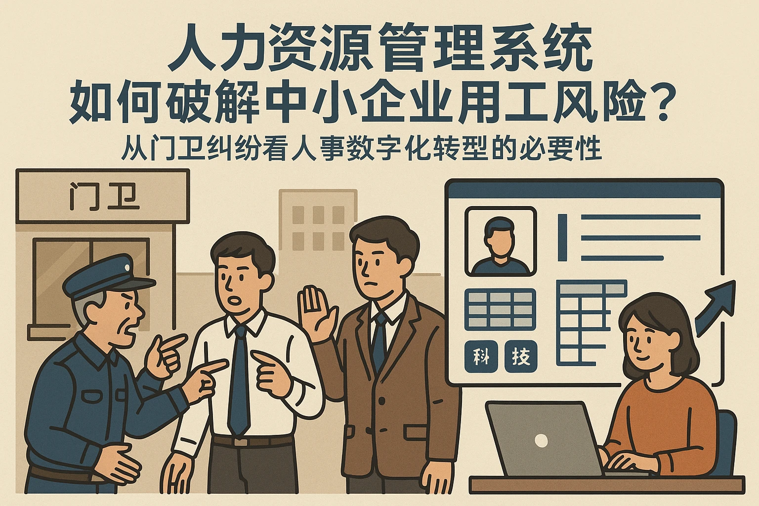 人力资源管理系统如何破解中小企业用工风险？从门卫纠纷看人事数字化转型的必要性