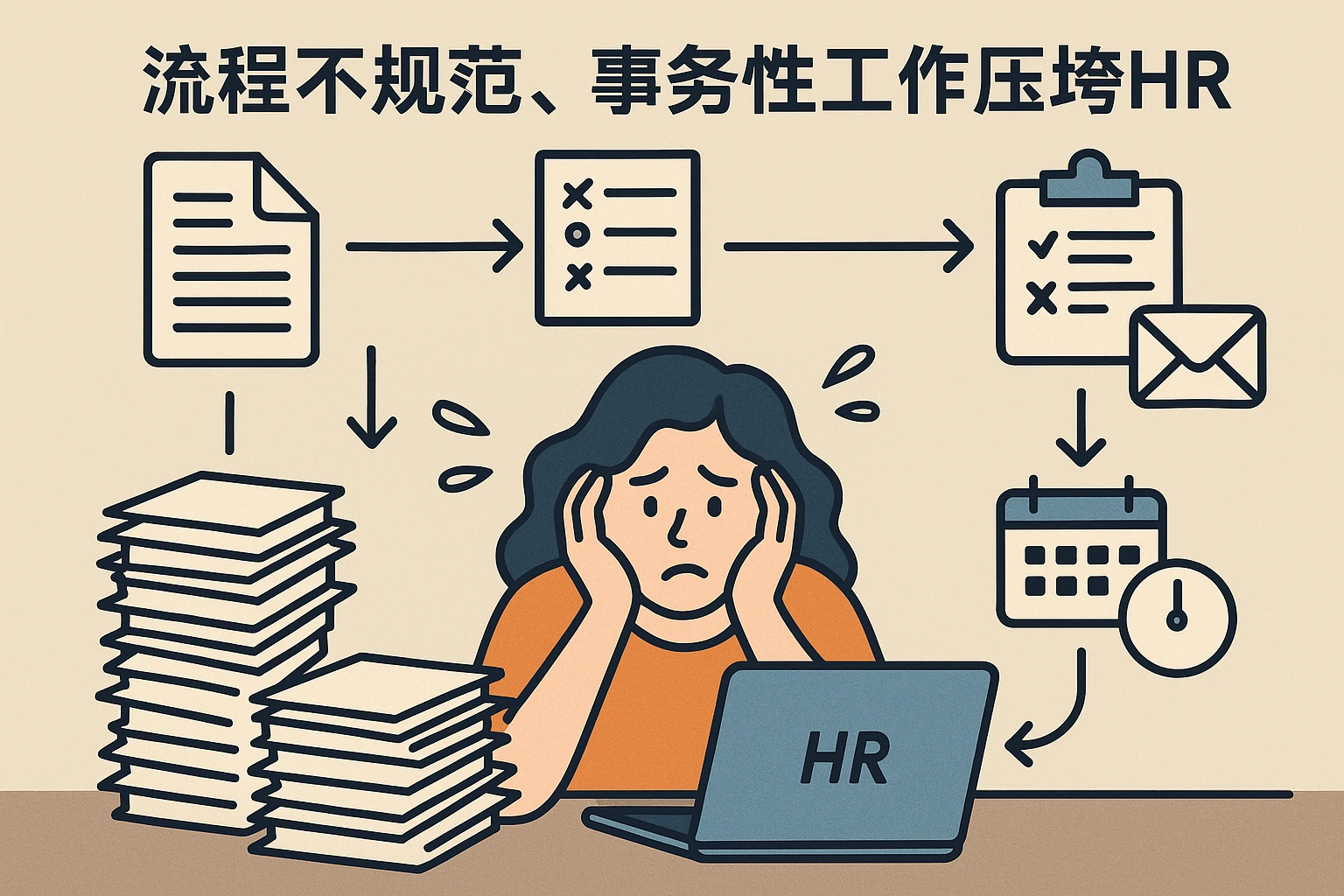 2. 流程不规范，事务性工作压垮HR