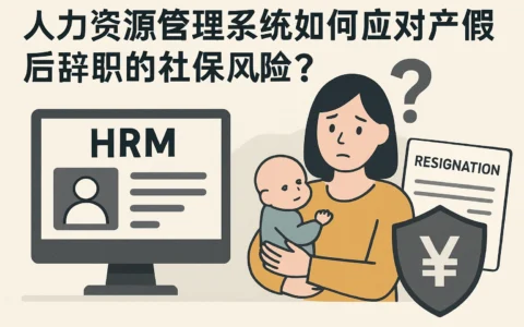 人力资源管理系统如何应对产假后辞职的社保风险？