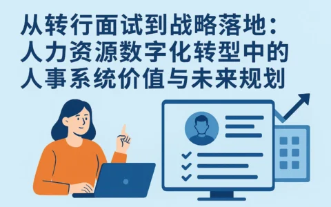 从转行面试到战略落地：人力资源数字化转型中的人事系统价值与未来规划