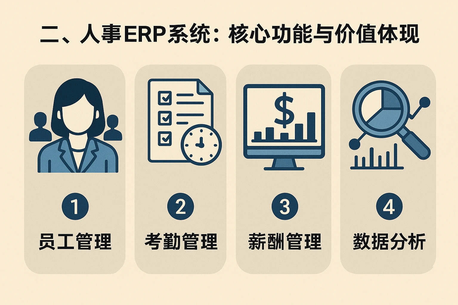 二、人事ERP系统：核心功能与价值体现