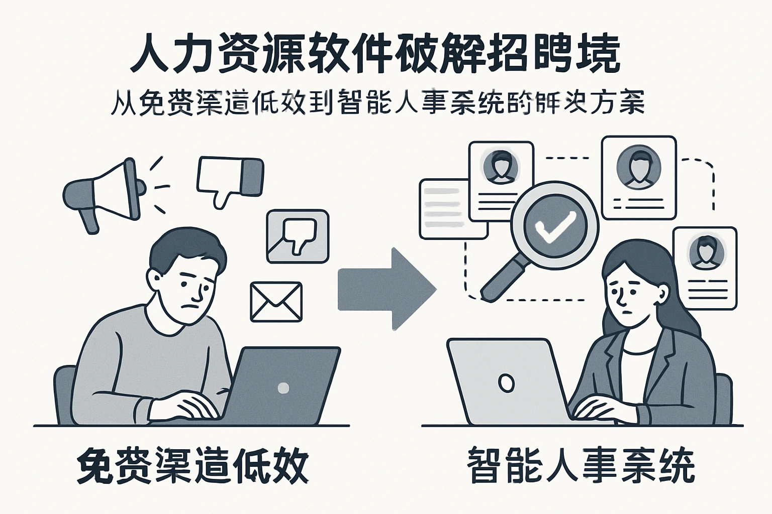 人力资源软件破解招聘困境：从免费渠道低效到智能人事系统的解决方案