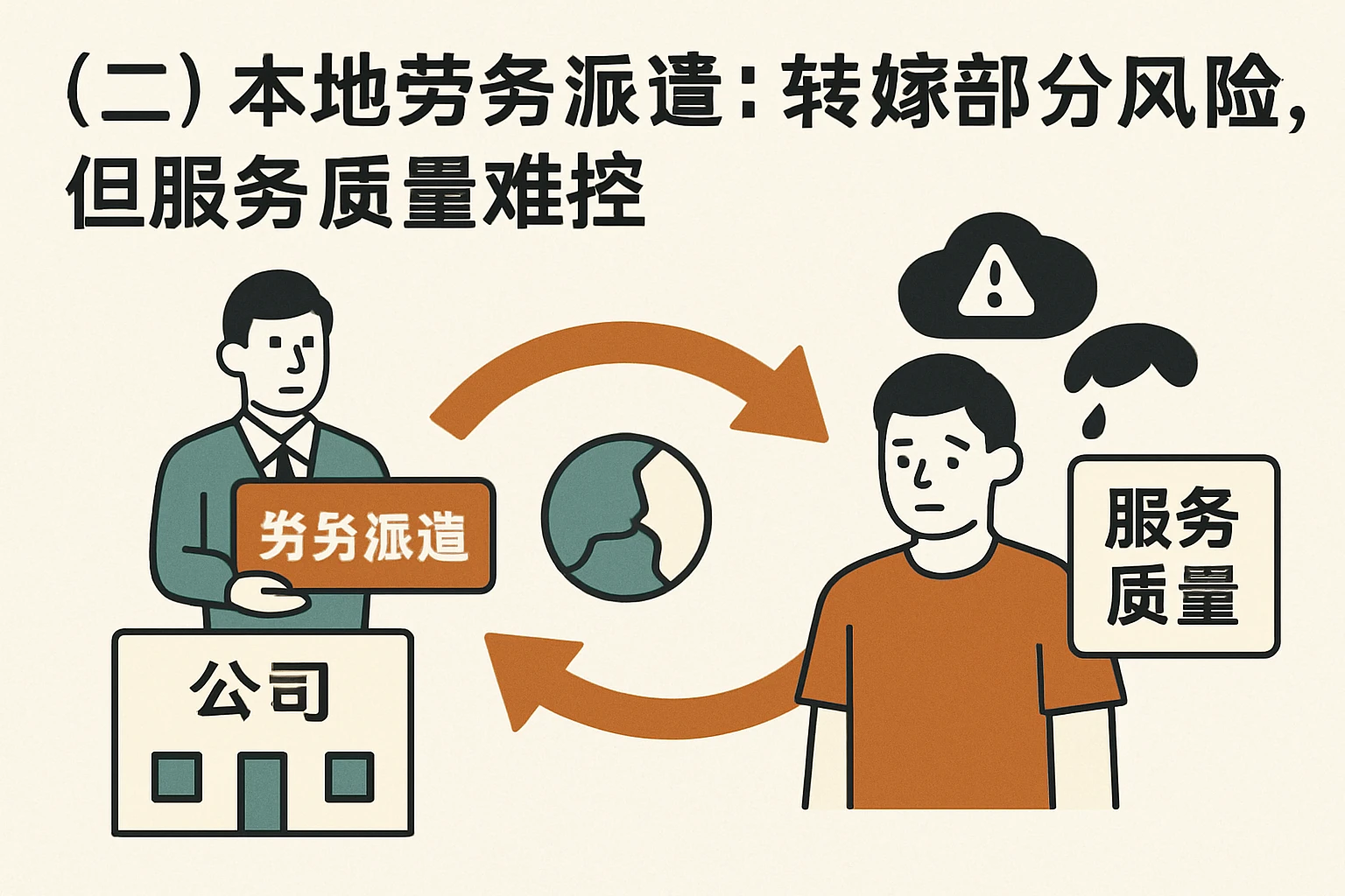 （二）本地劳务派遣：转嫁部分风险，但服务质量难控