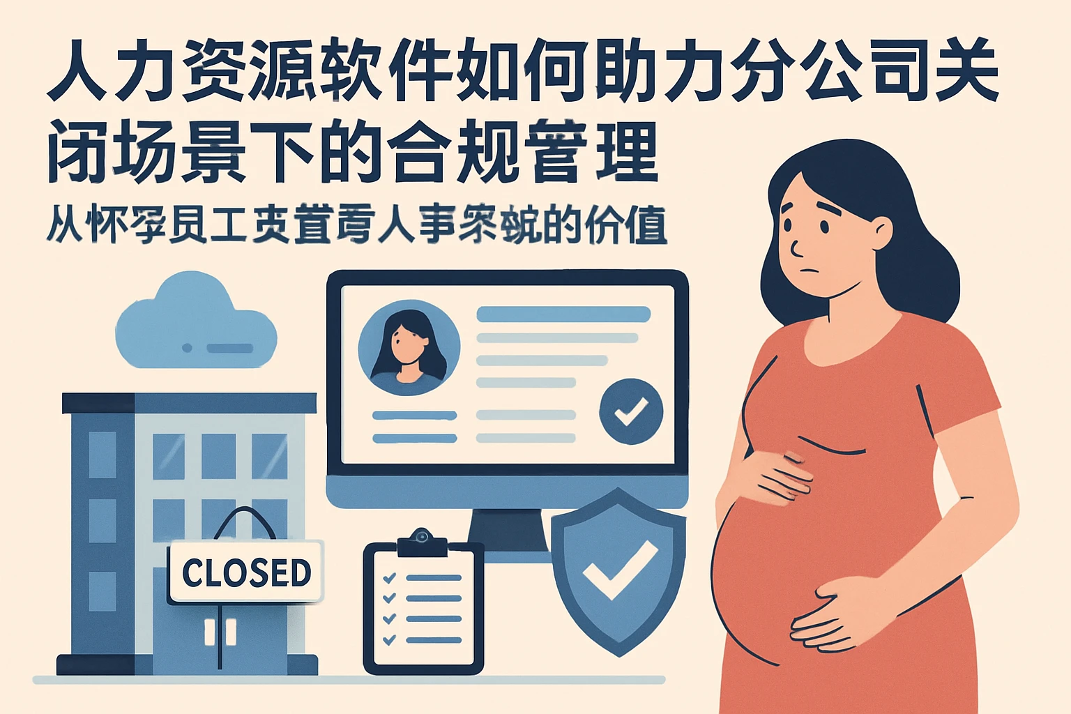 人力资源软件如何助力分公司关闭场景下的合规管理——从怀孕员工安置看人事系统的价值