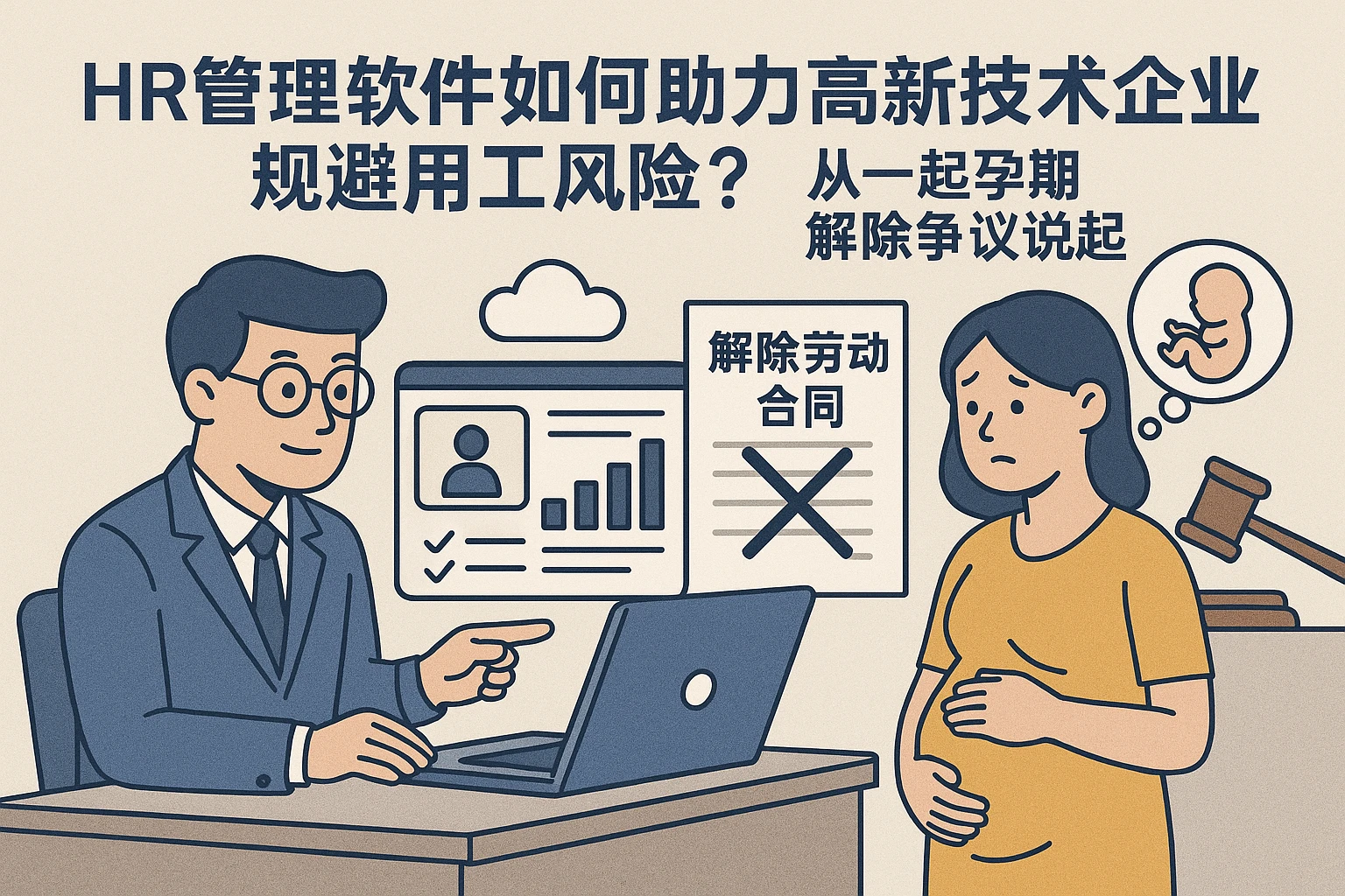 HR管理软件如何助力高新技术企业规避用工风险？从一起孕期解除争议说起
