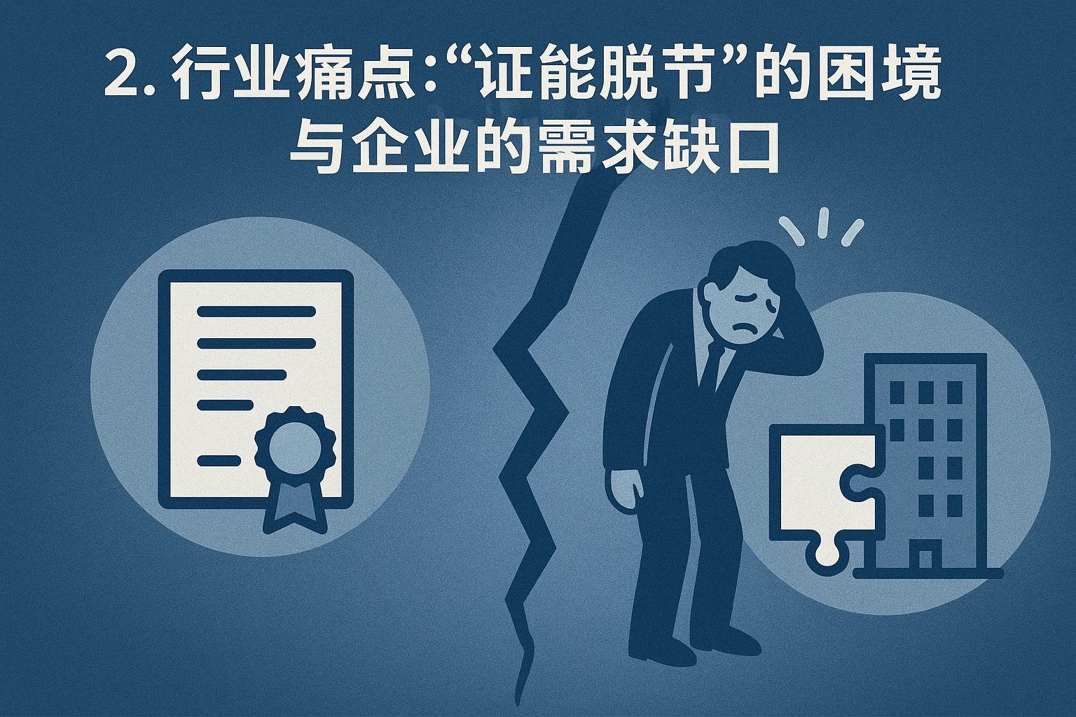 2. 行业痛点：“证能脱节”的困境与企业的需求缺口