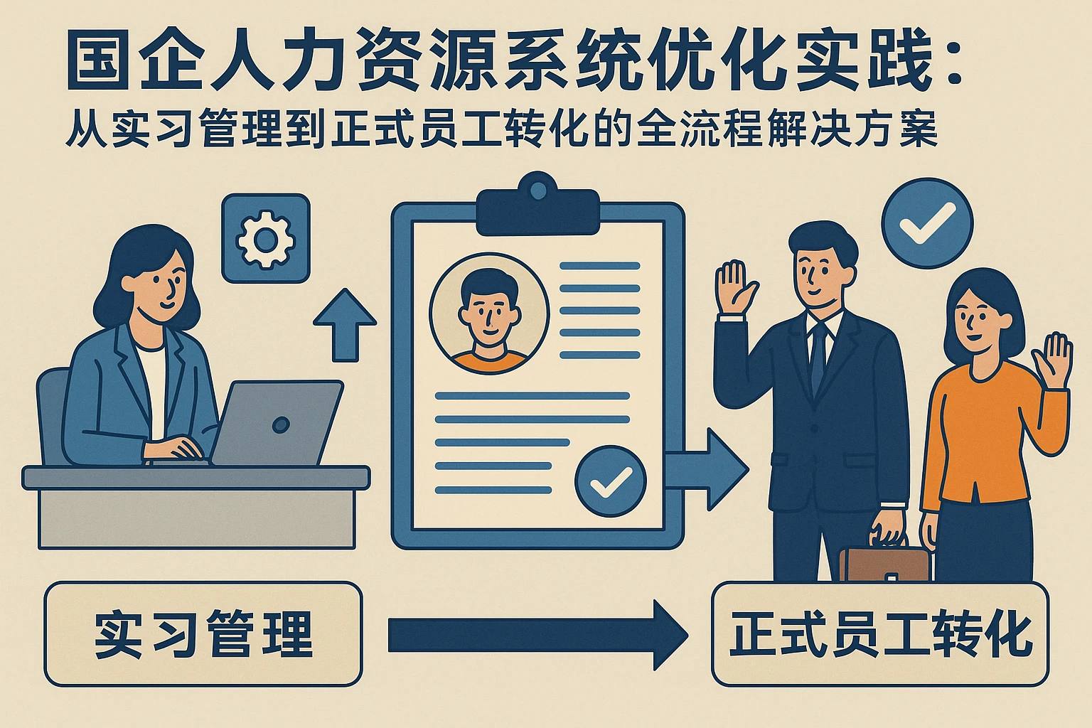 国企人力资源系统优化实践：从实习管理到正式员工转化的全流程解决方案