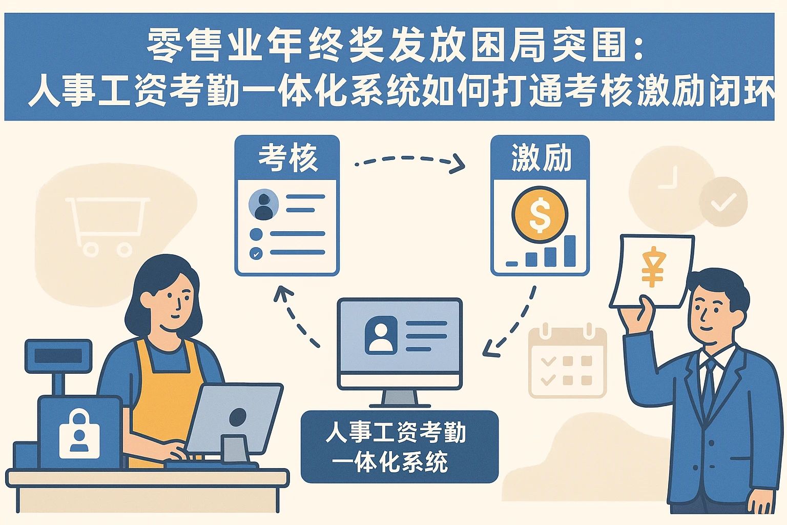 零售业年终奖发放困局突围：人事工资考勤一体化系统如何打通考核与激励闭环
