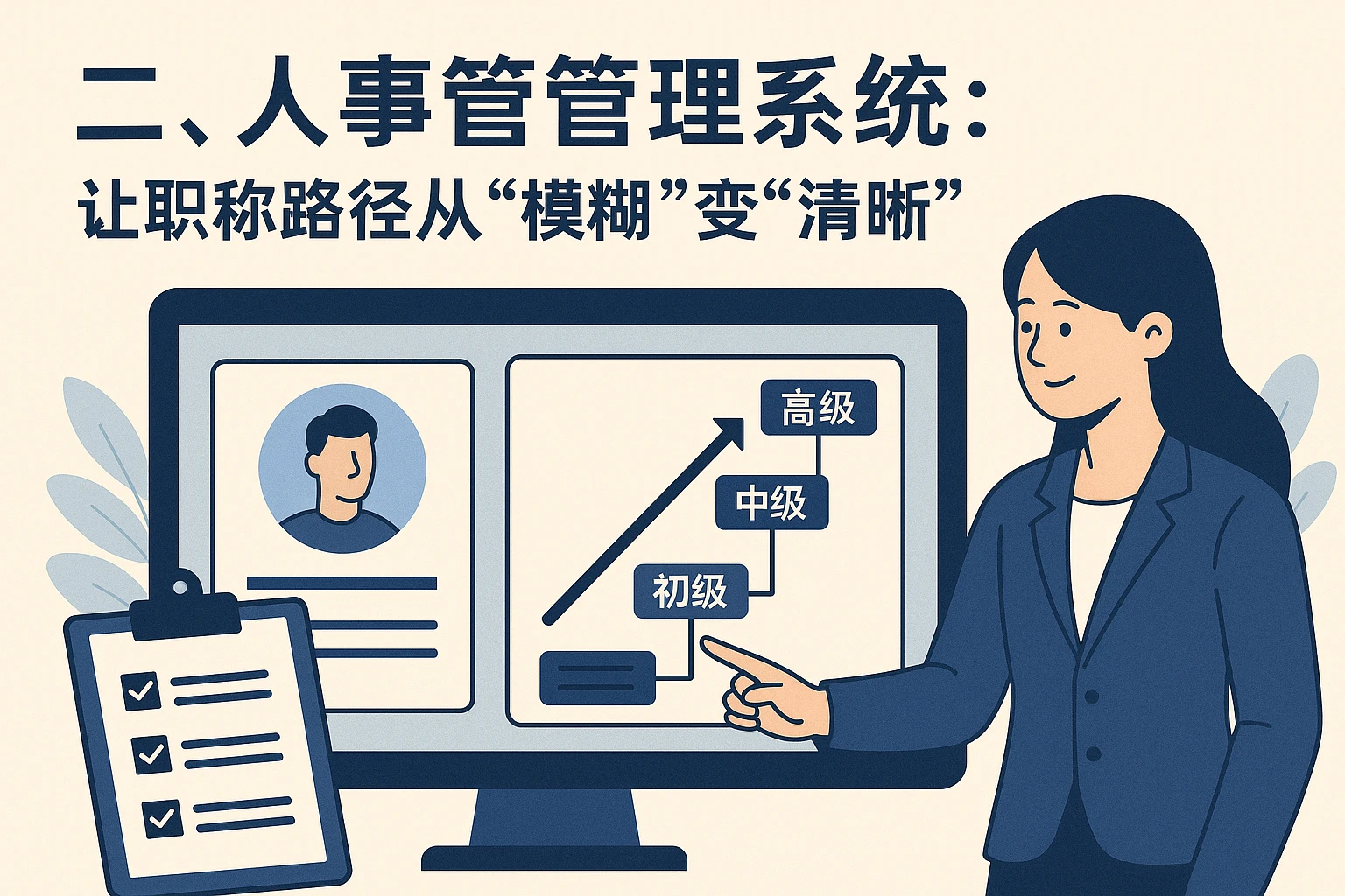 二、人事管理系统：让职称路径从“模糊”变“清晰”
