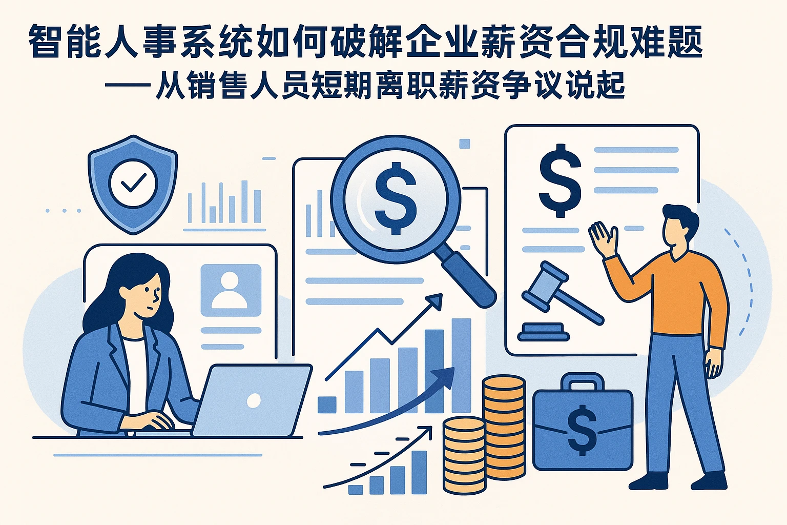 智能人事系统如何破解企业薪资合规难题——从销售人员短期离职薪资争议说起