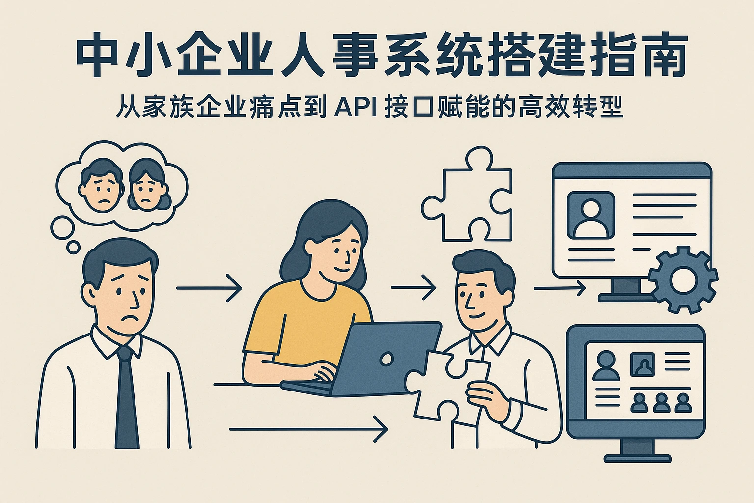 中小企业人事系统搭建指南：从家族企业痛点到API接口赋能的高效转型
