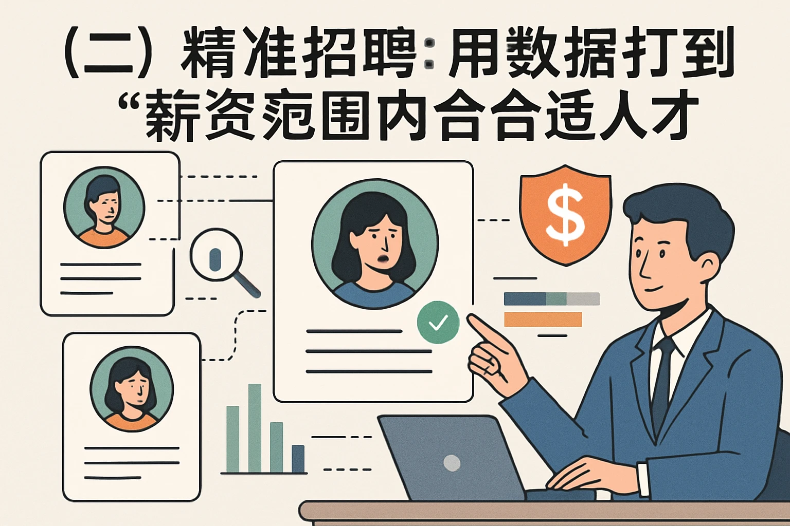 （二）精准招聘：用数据找到“薪资范围内的合适人才”