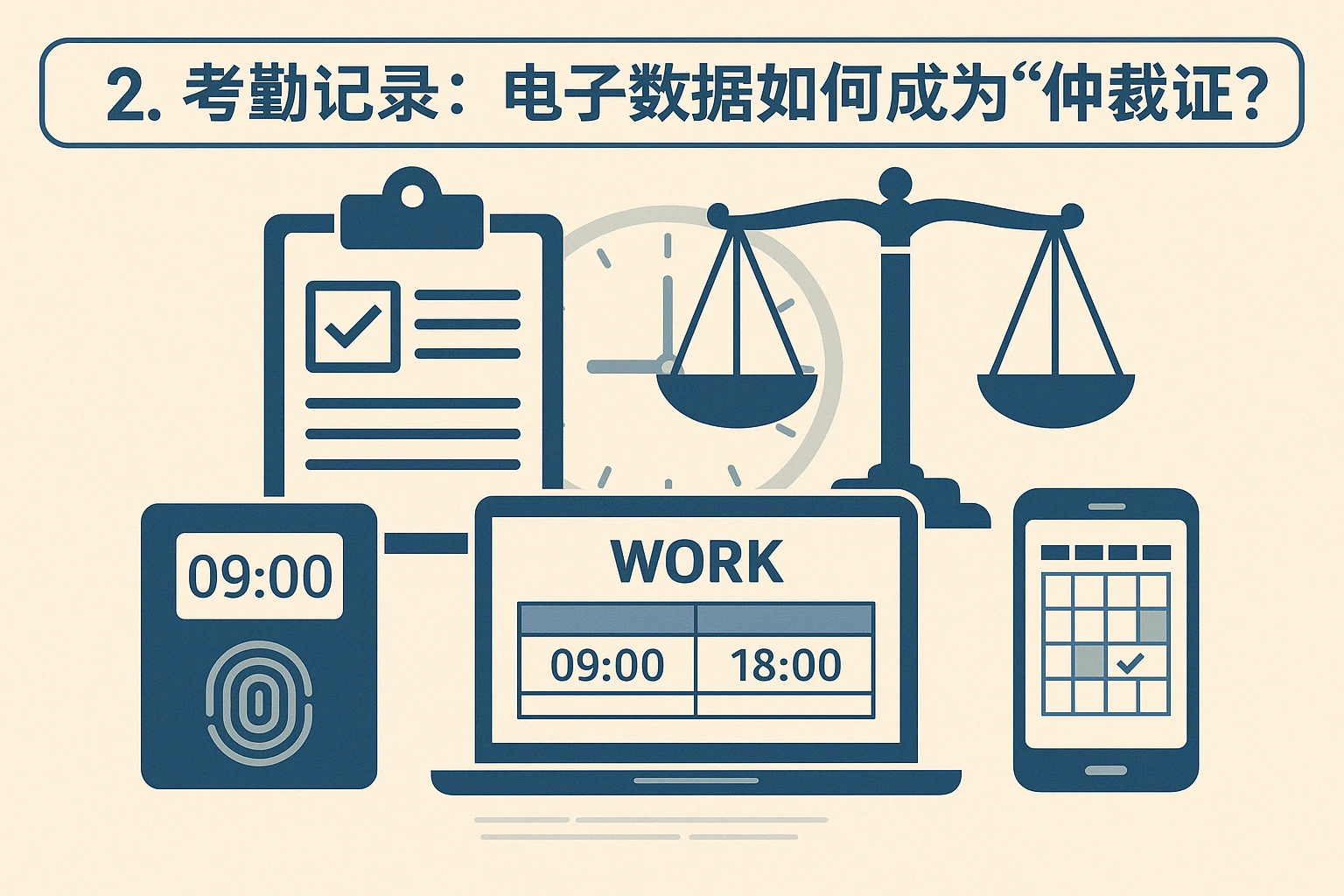2. 考勤记录：电子数据如何成为“仲裁铁证”？