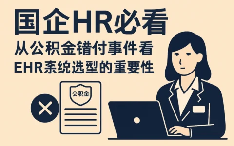 国企HR必看：从公积金错付事件看EHR系统选型的重要性