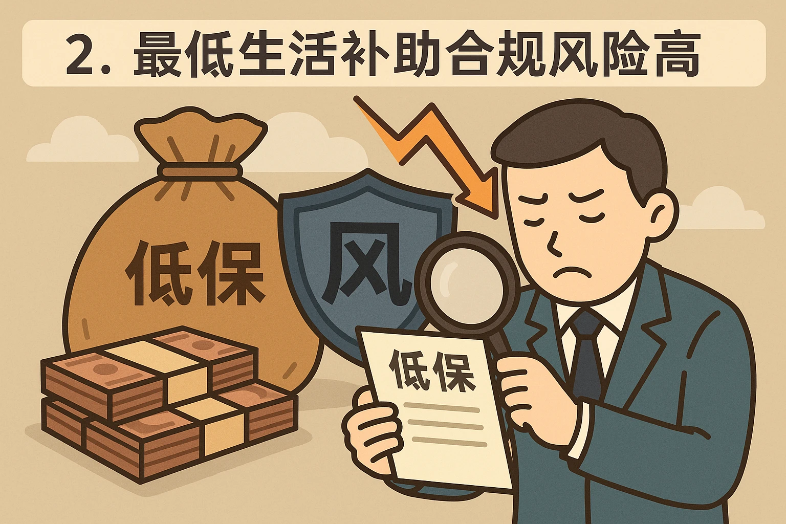 2. 最低生活补助合规风险高