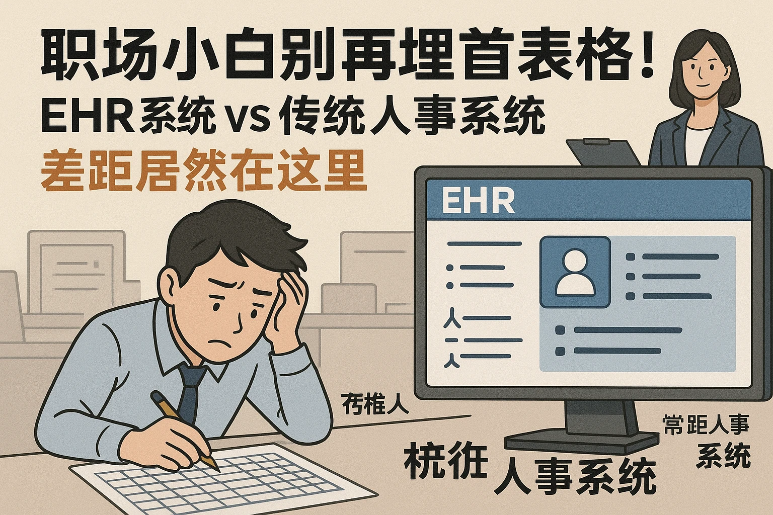 职场小白别再埋首表格！EHR系统vs传统人事系统，差距居然在这里