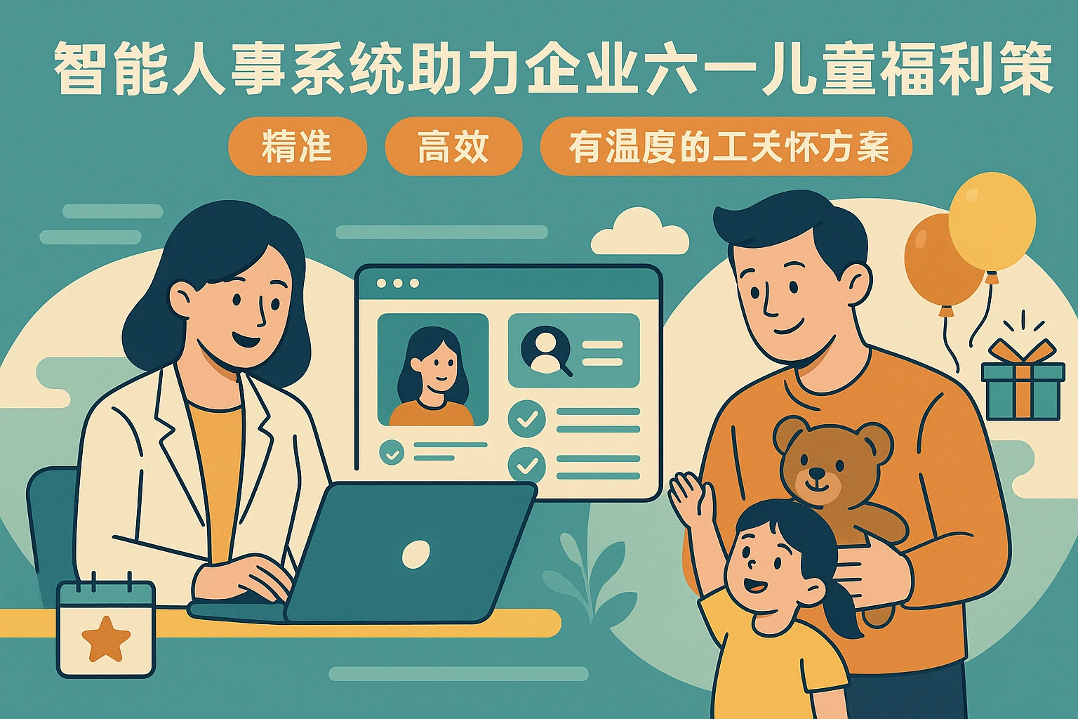 智能人事系统助力企业六一儿童福利策划：精准、高效、有温度的员工关怀方案
