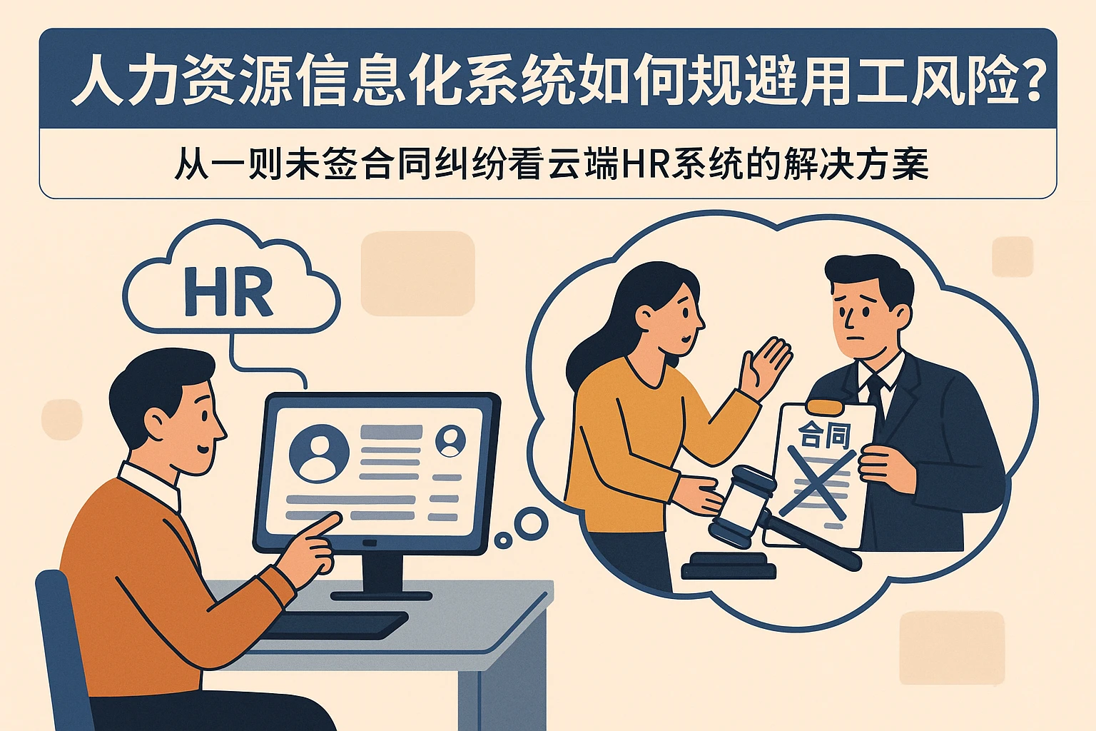 人力资源信息化系统如何规避用工风险？从一则未签合同纠纷看云端HR系统的解决方案