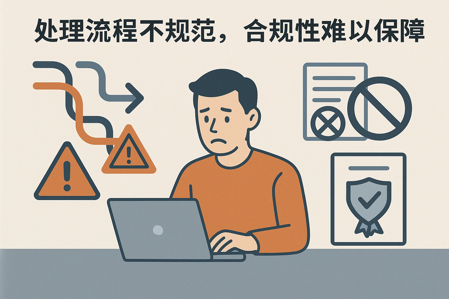 2. 处理流程不规范，合规性难以保障