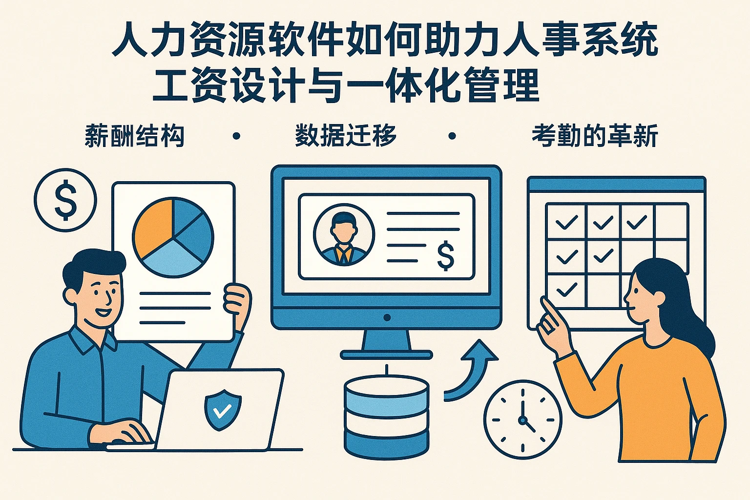 人力资源软件如何助力人事系统工资设计与一体化管理——薪酬结构、数据迁移与考勤的革新