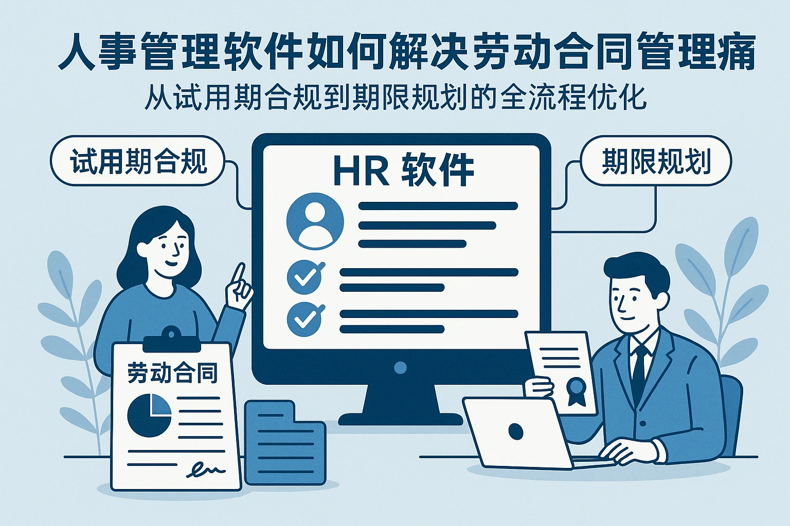 人事管理软件如何解决劳动合同管理痛点？从试用期合规到期限规划的全流程优化