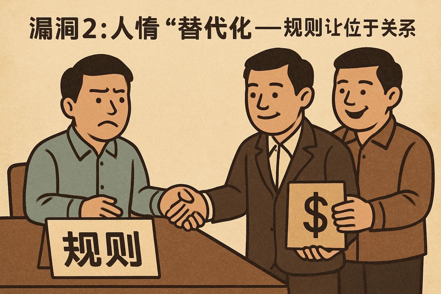 漏洞2:人情“替代化”——规则让位于关系