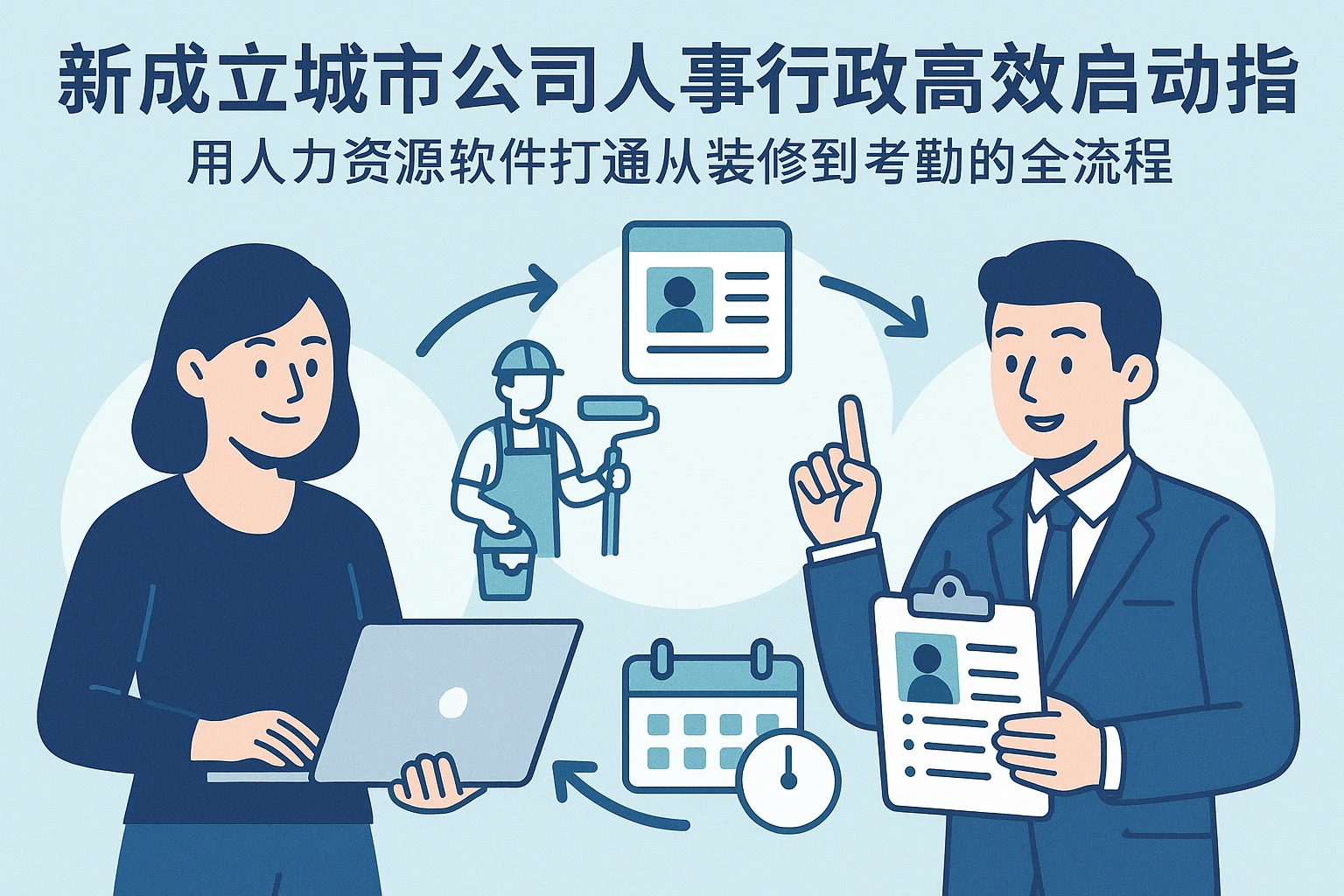 新成立城市公司人事行政高效启动指南：用人力资源软件打通从装修到考勤的全流程