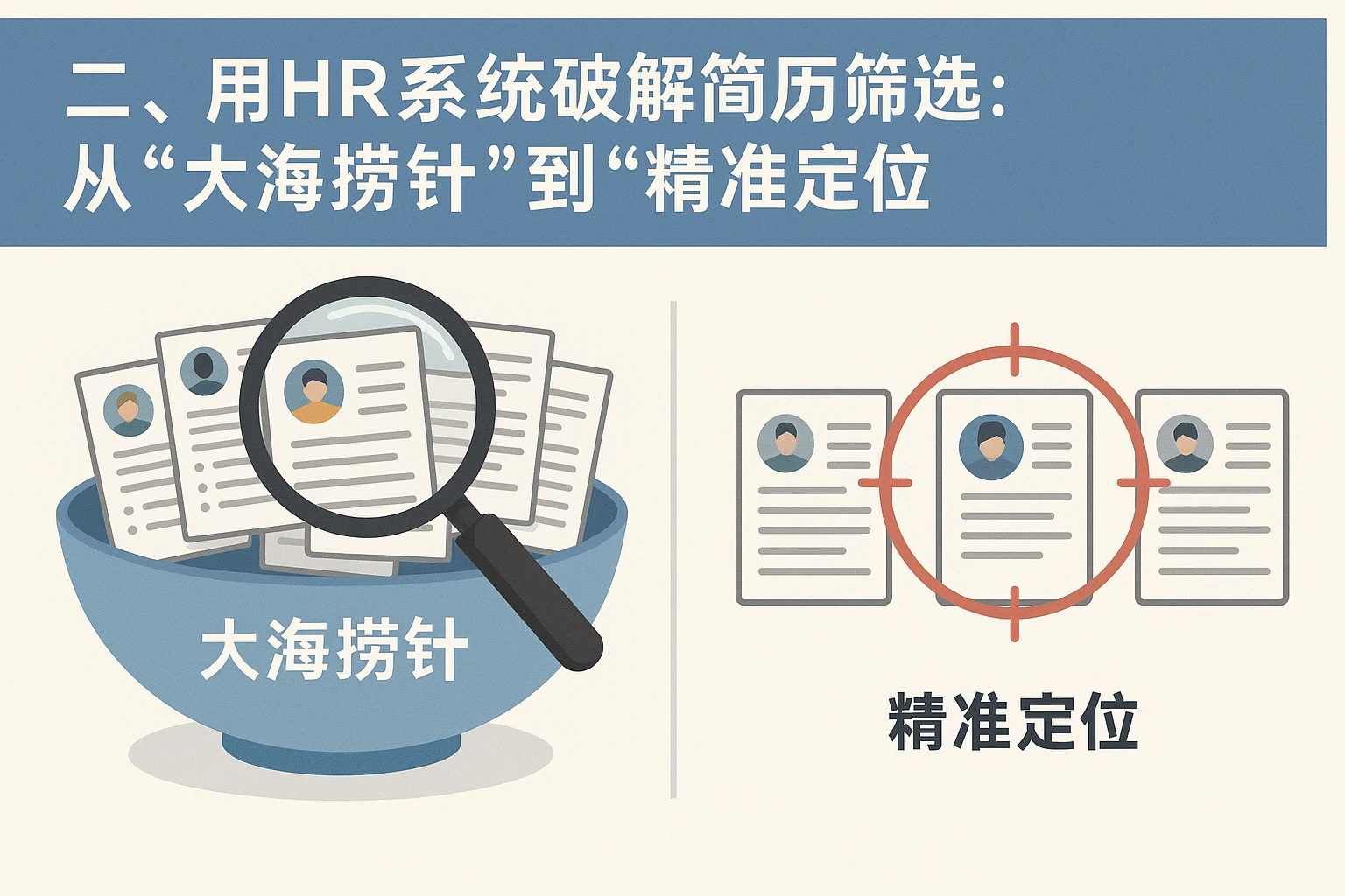 二、用HR系统破解简历筛选：从“大海捞针”到“精准定位”