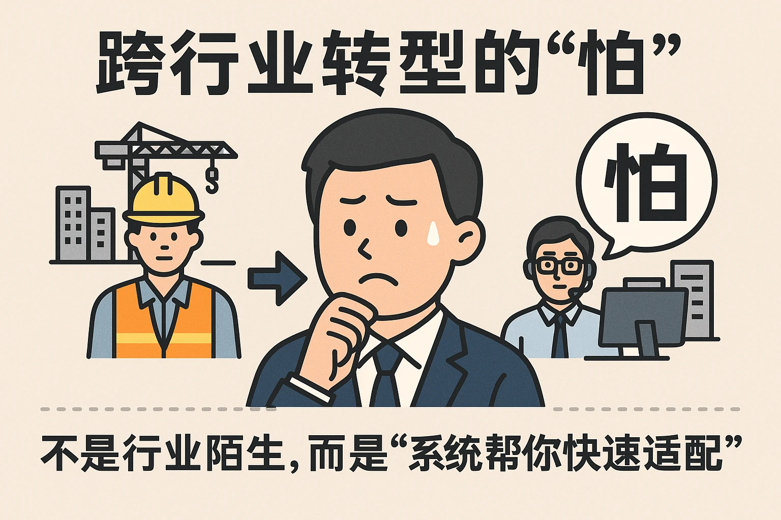 跨行业转型的“怕”：不是行业陌生，而是“系统帮你快速适配”