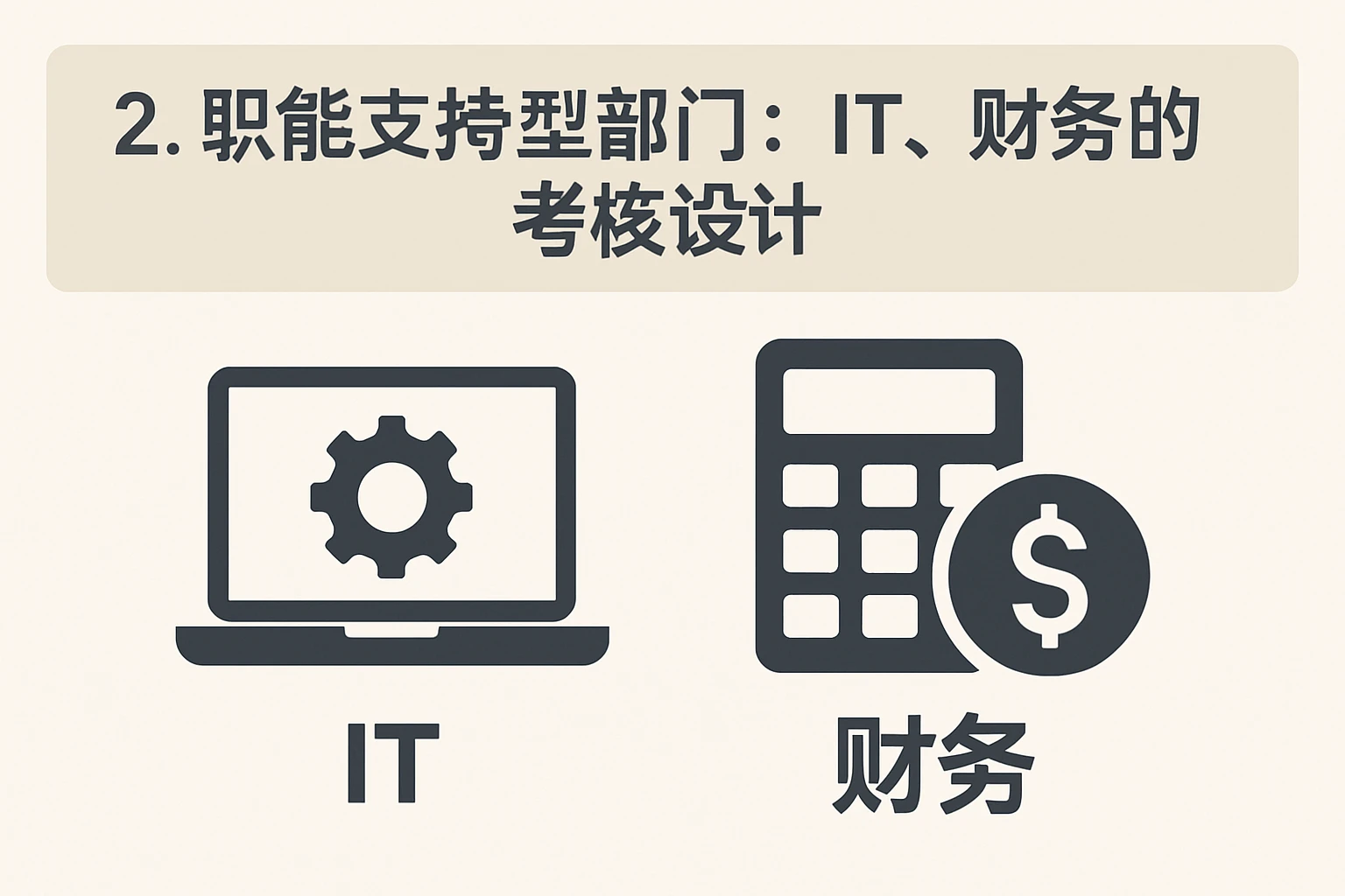 2. 职能支持型部门：IT、财务的考核设计