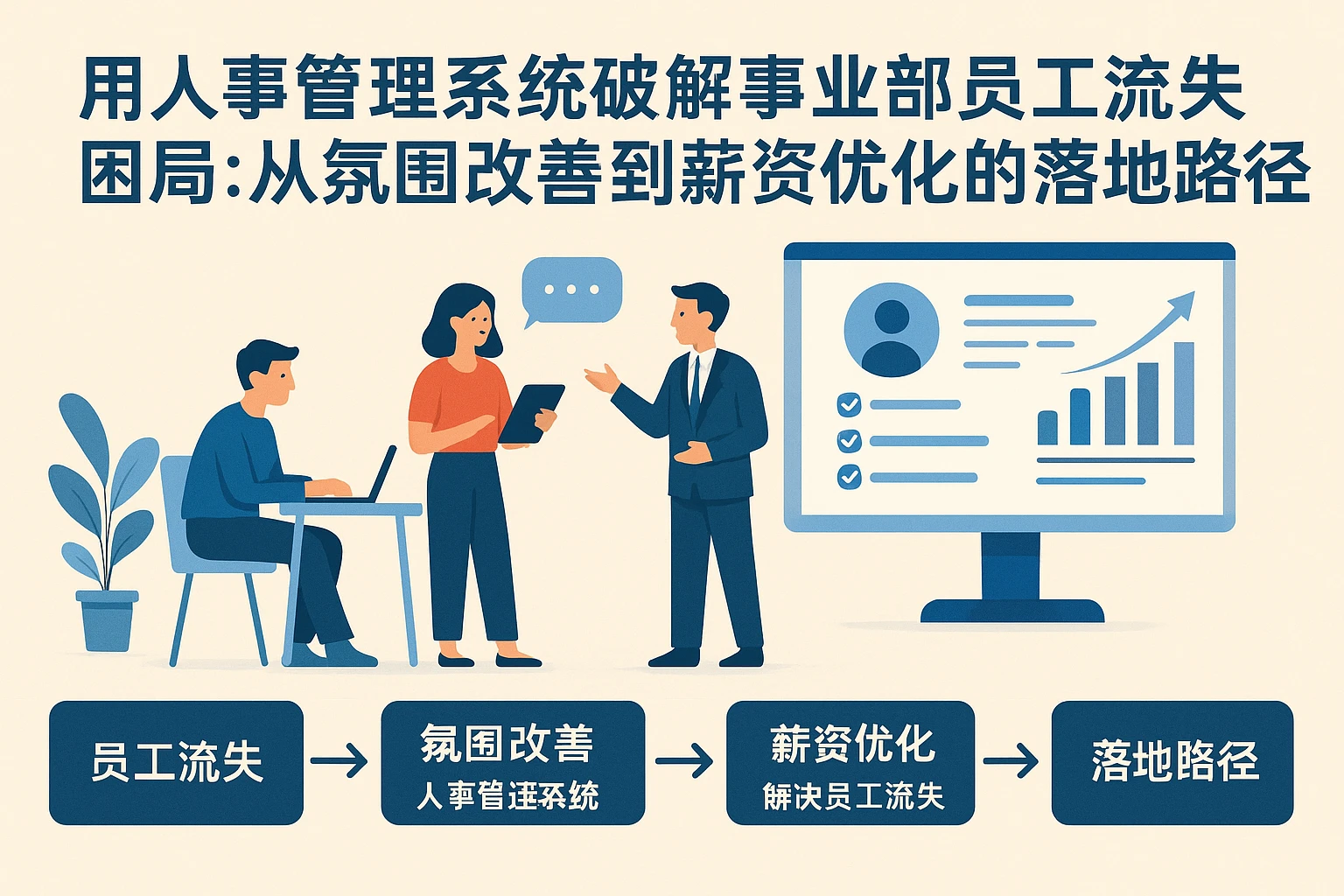 用人事管理系统破解事业部员工流失困局：从氛围改善到薪资优化的落地路径