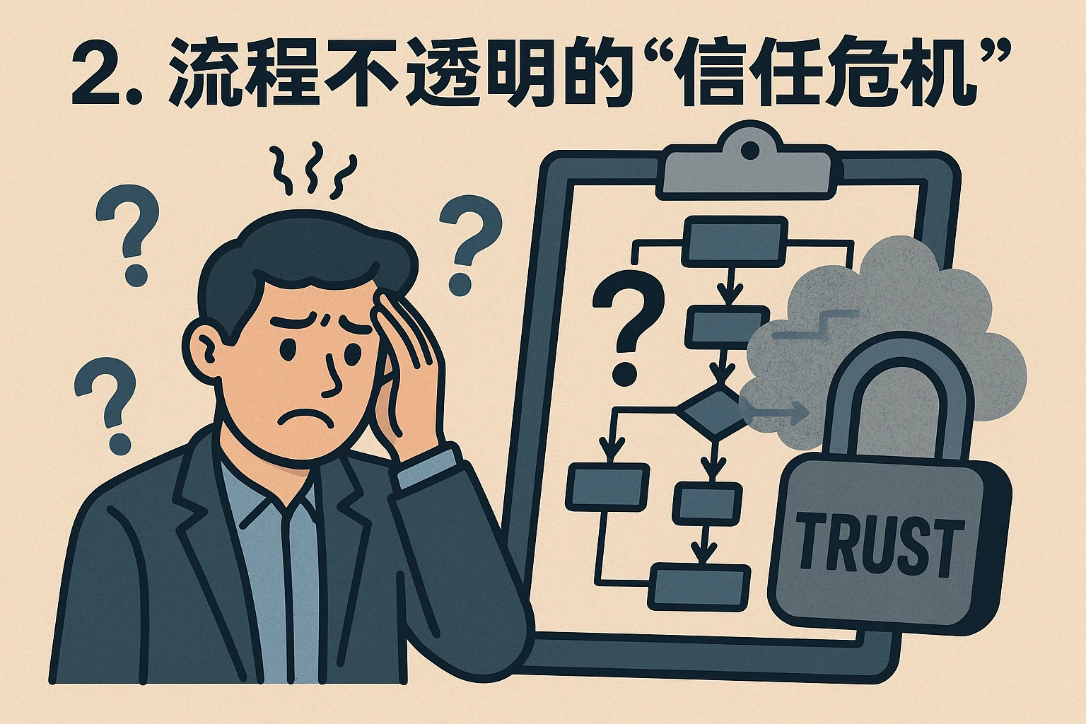 2. 流程不透明的“信任危机”
