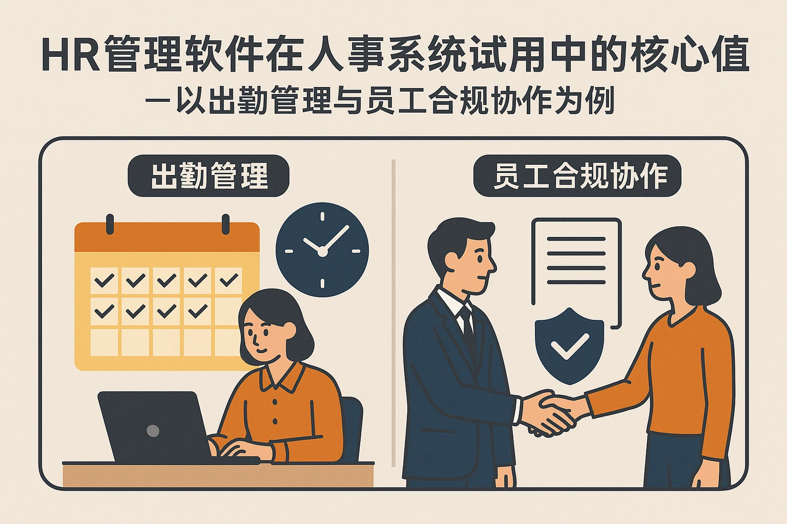 HR管理软件在人事系统试用中的核心价值——以出勤制管理与员工合规协作为例