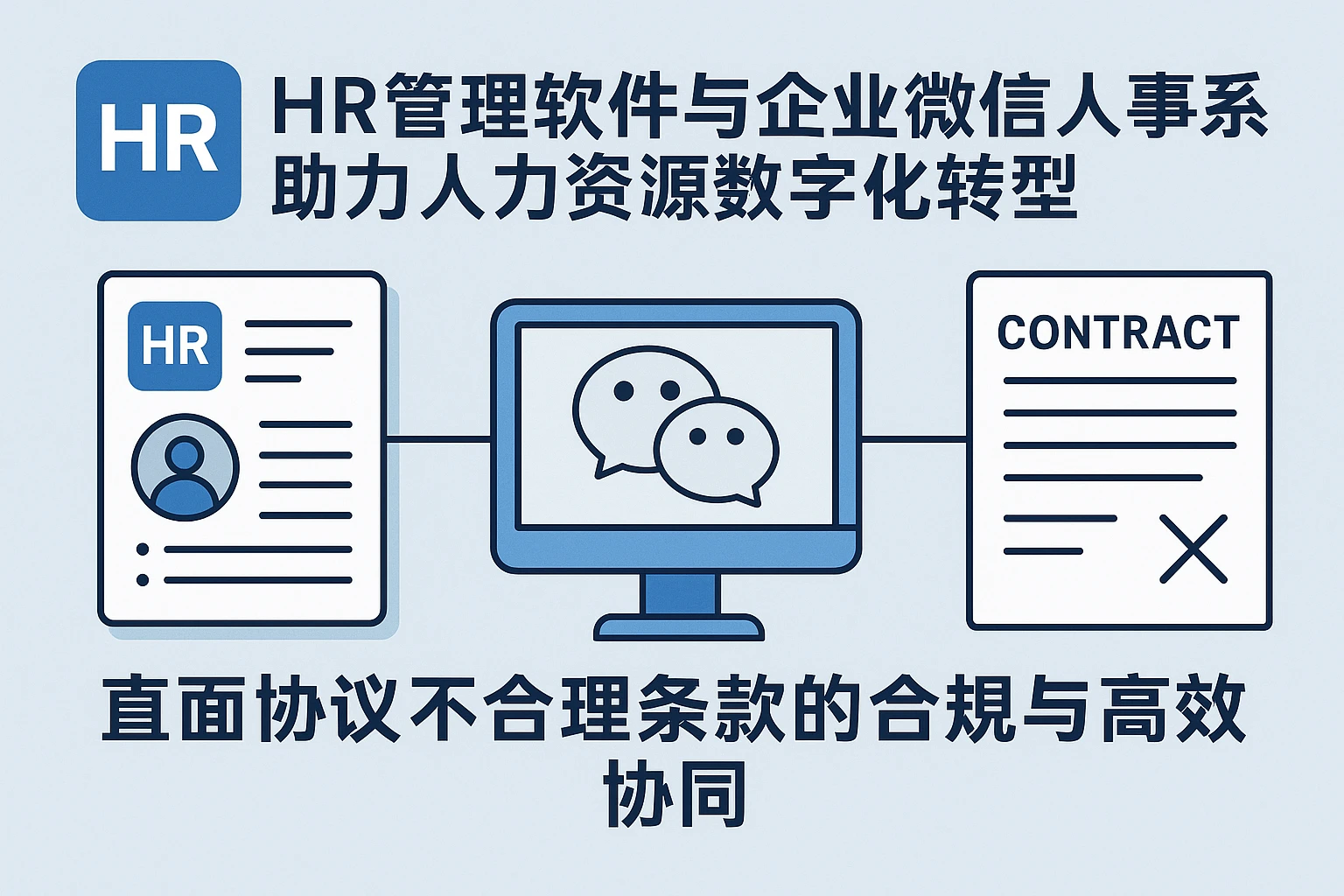 HR管理软件与企业微信人事系统助力人力资源数字化转型 —— 直面协议不合理条款的合规与高效协同